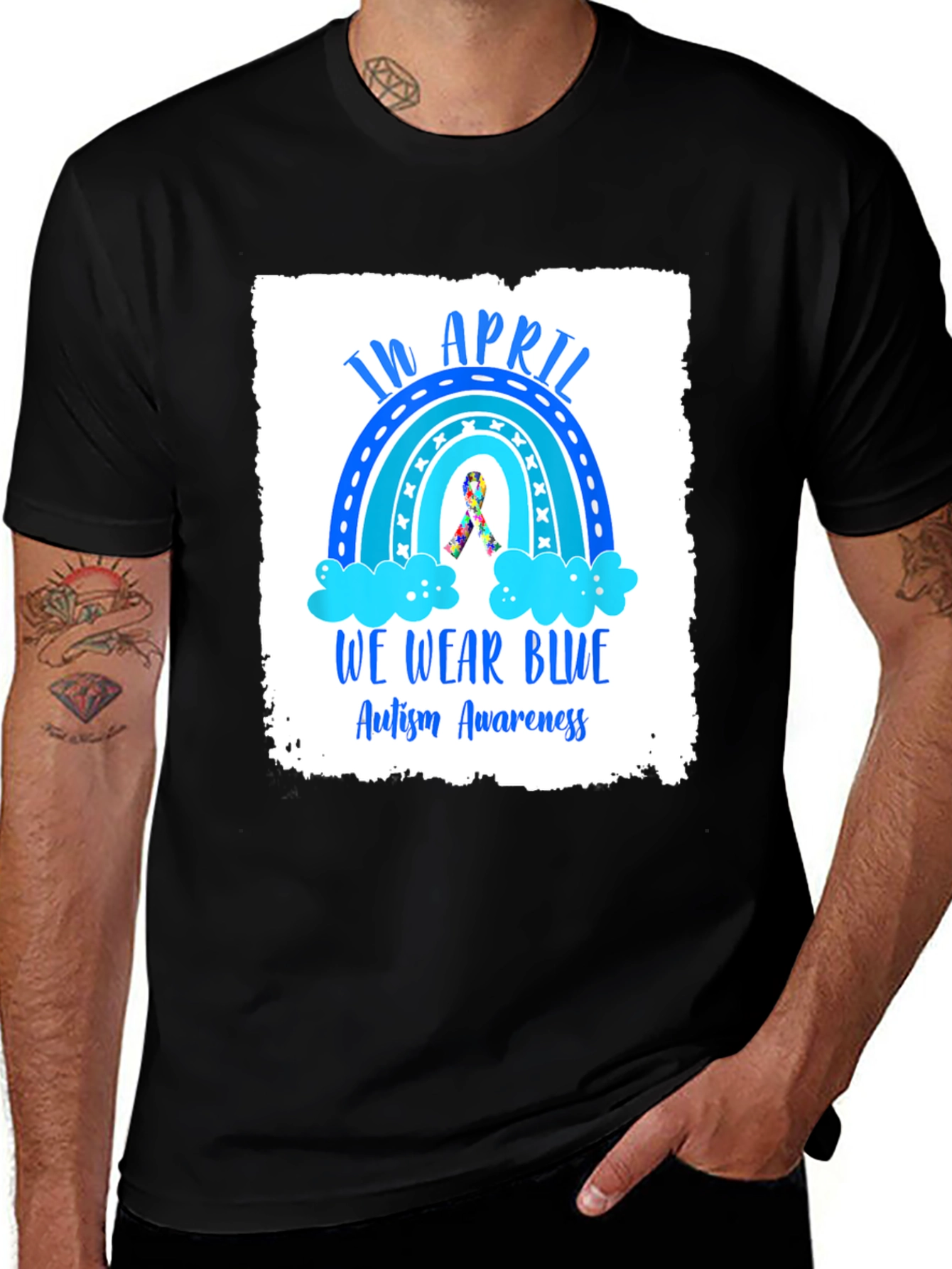 Autism Awareness T-Shirt - In April We Wear Blue