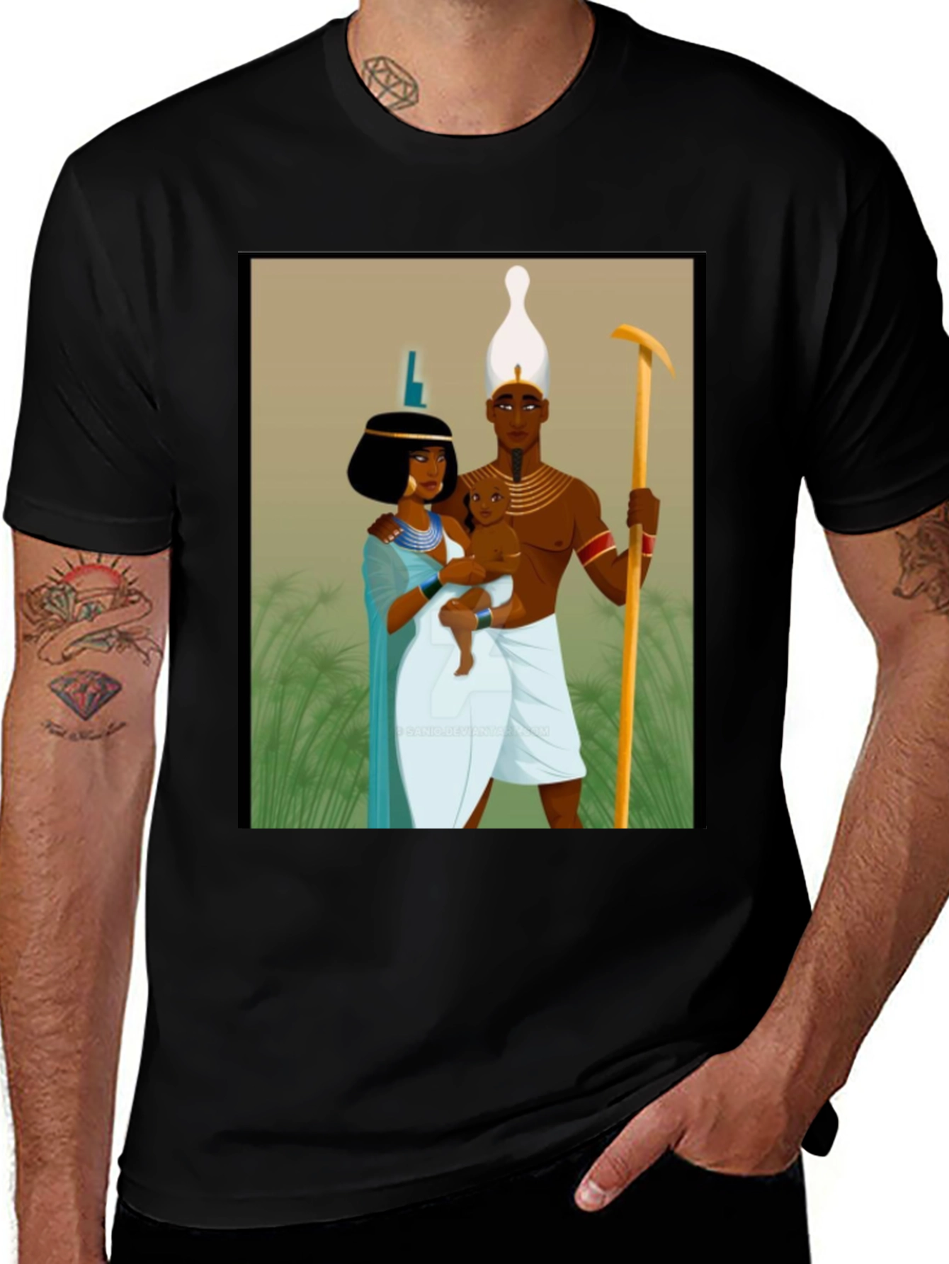 Egyptian Pharaoh Family Graphic T-Shirt