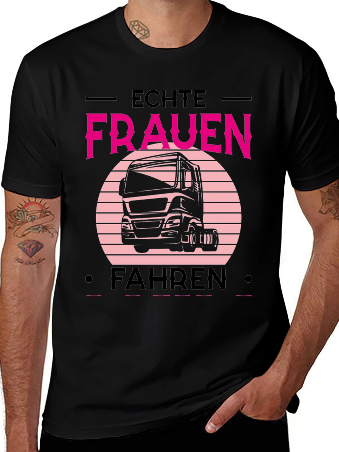 Variant 14 of Echte Frauen Fahren Truck T-Shirt