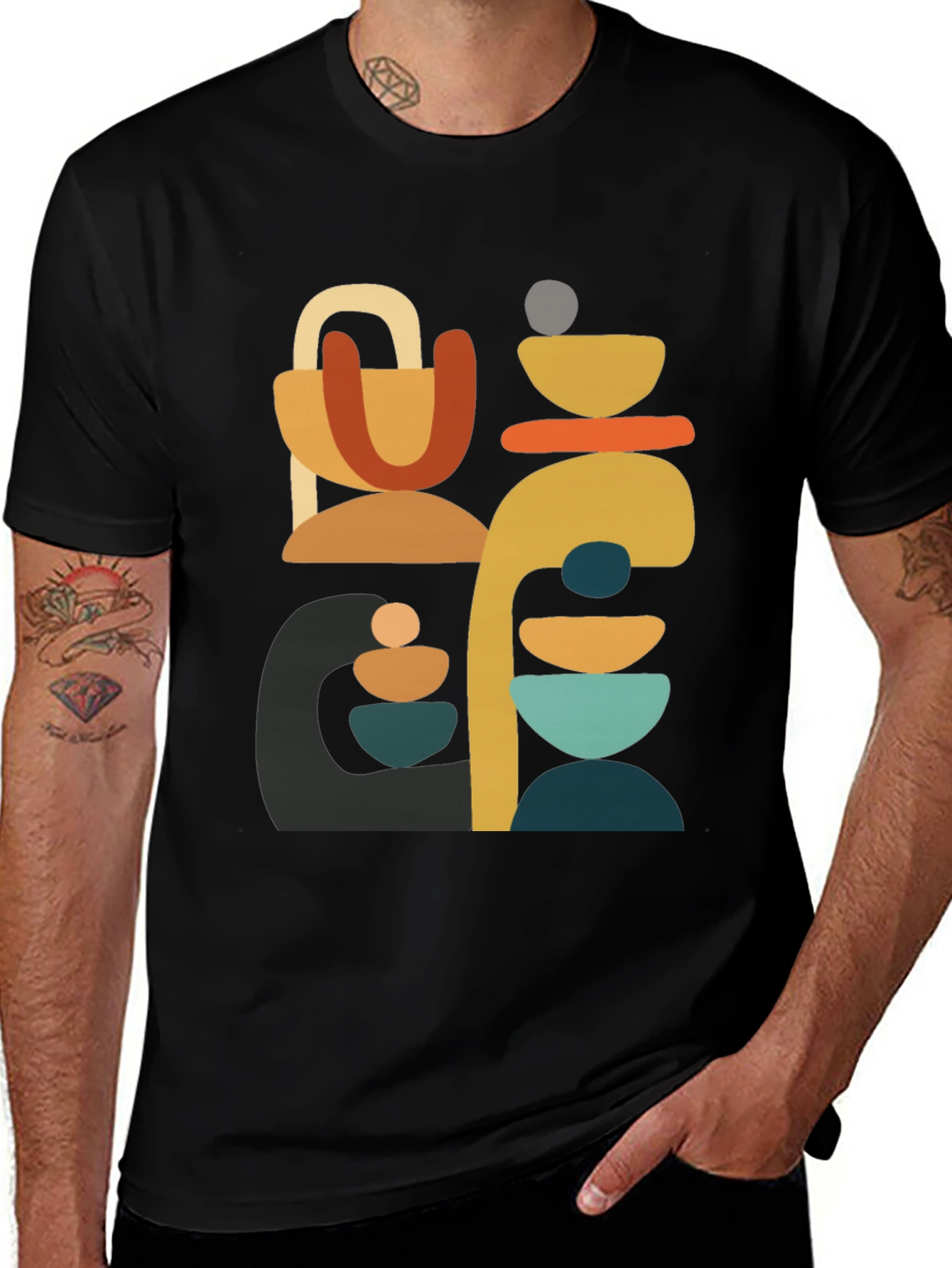Variant 23 of Abstract Geometric Graphic Tee - Stylish Casual Wear