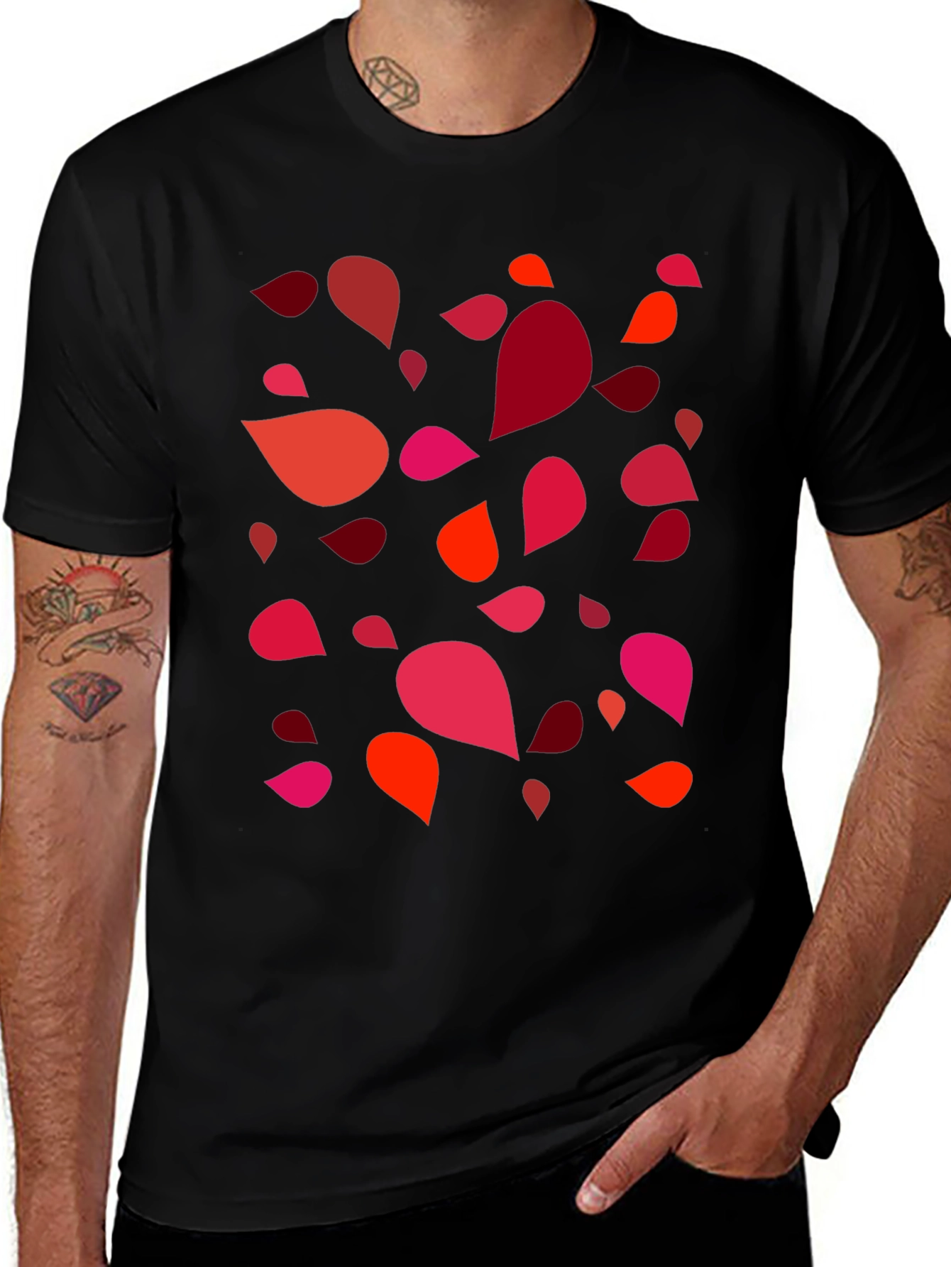 Variant 26 of Abstract Drops T-Shirt - Stylish Men's Tee