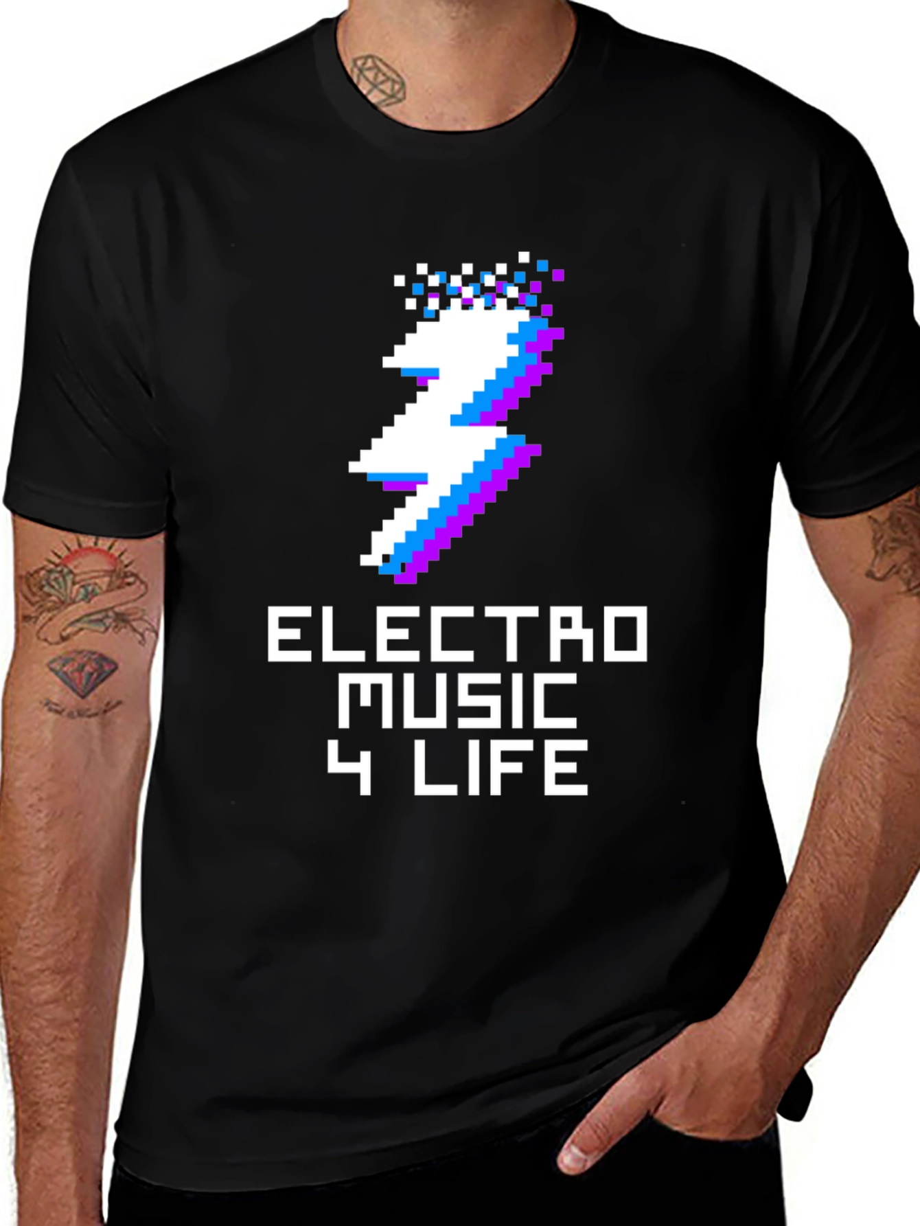 Electro Music Pixel Art T-Shirt - Stylish Graphic Tee
