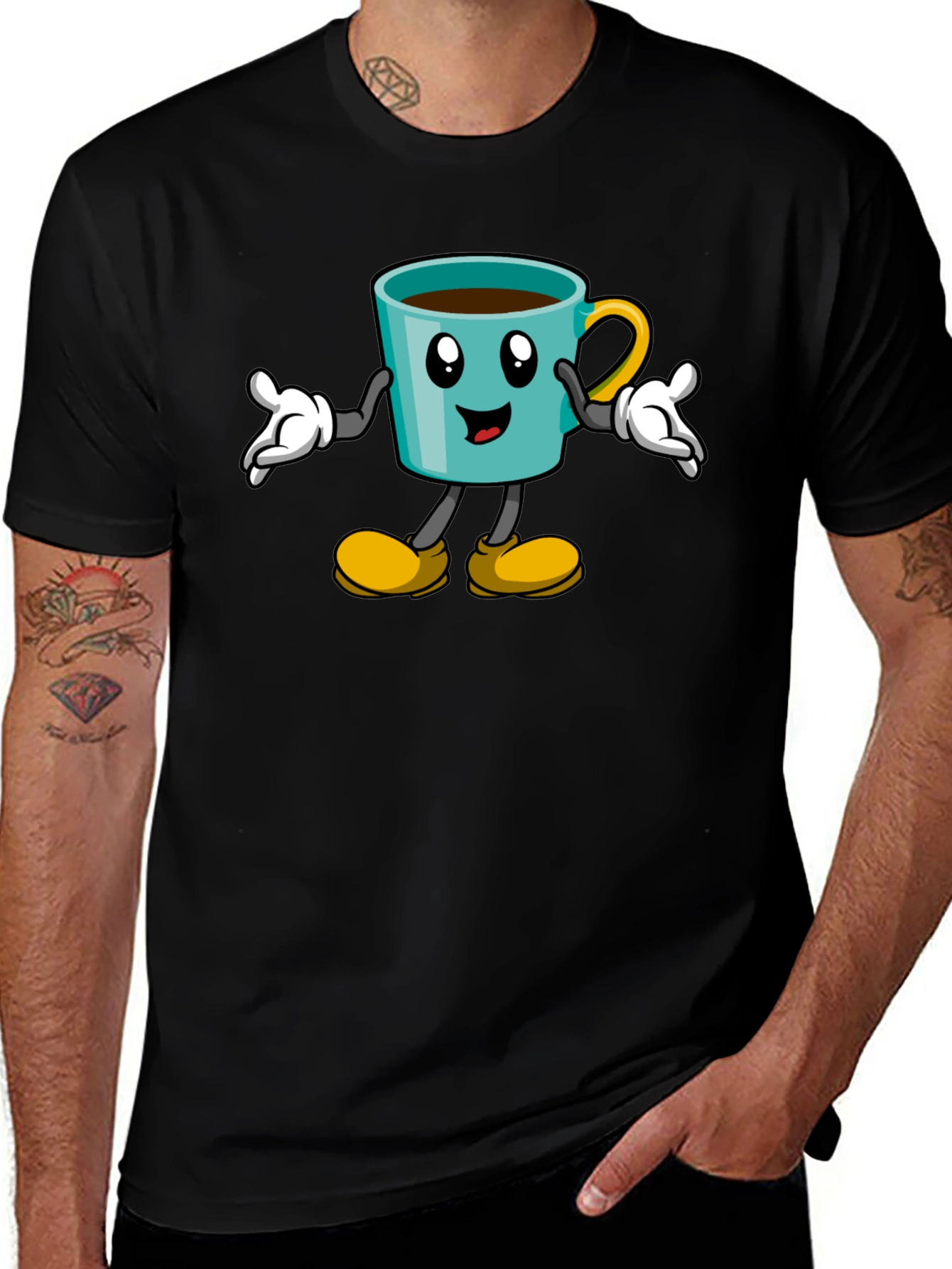 Cartoon Coffee Cup T-Shirt