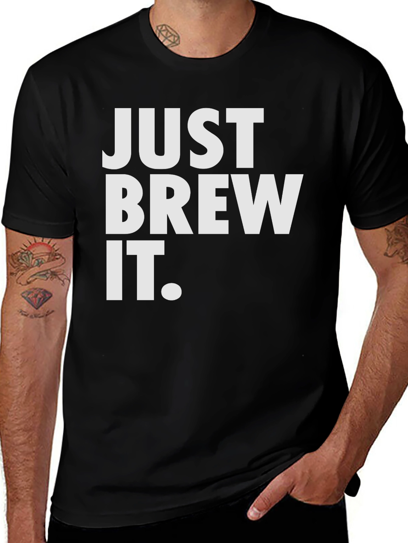 Variant 13 of Just Brew It Black T-Shirt
