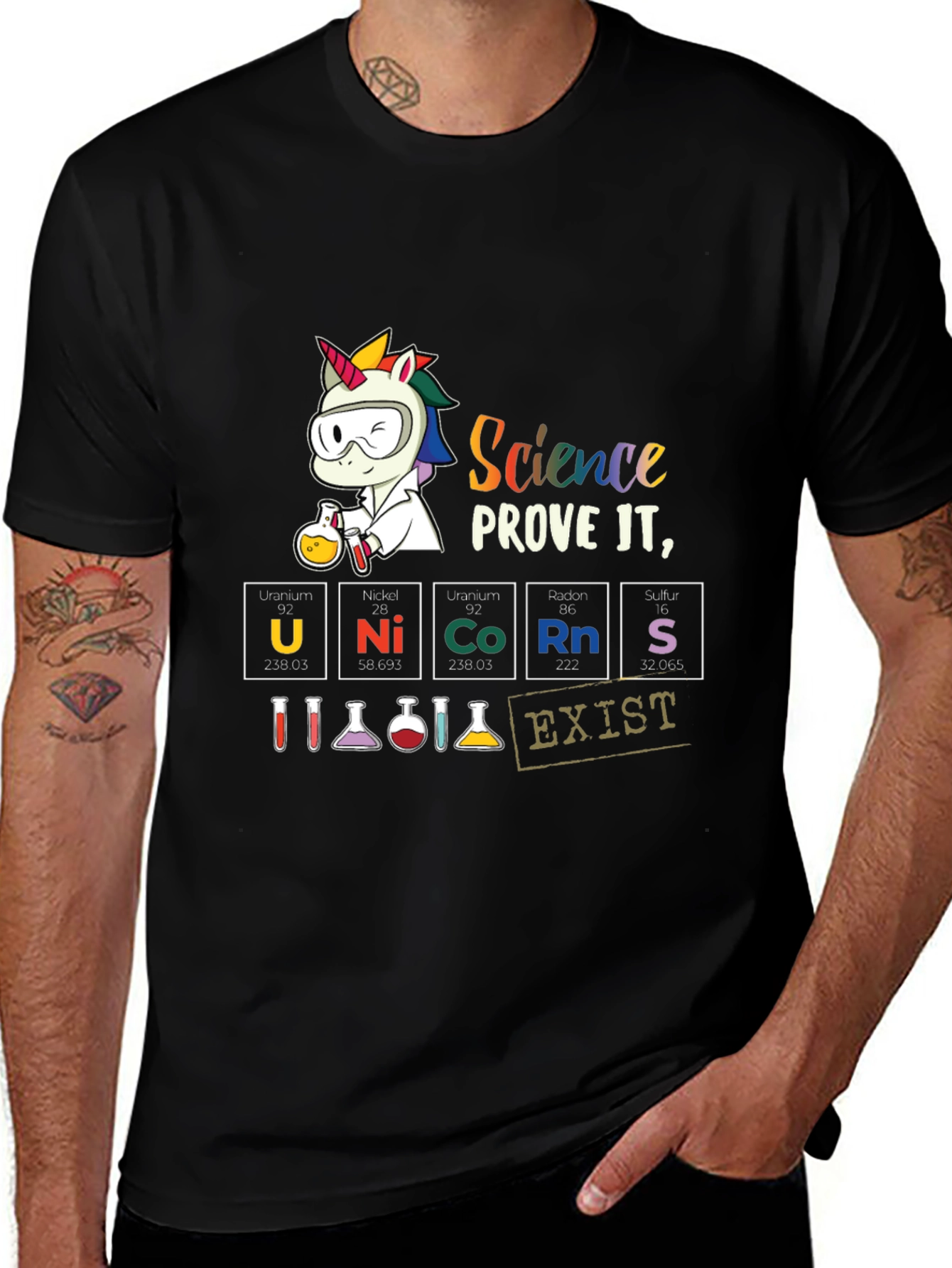 Variant 22 of Science Unicorn T-Shirt: Prove It Exists!