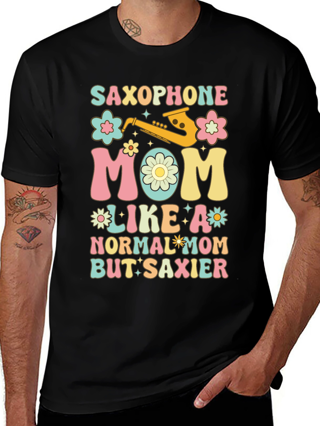 Variant 23 of Saxophone Mom Graphic T-Shirt