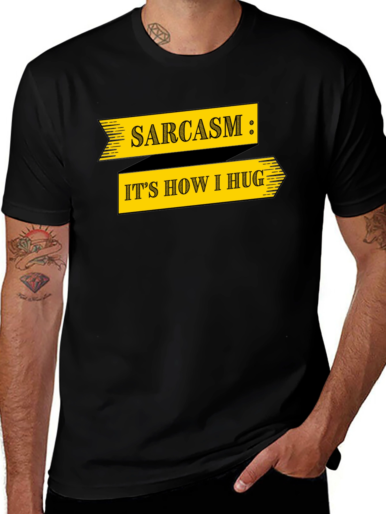 Variant 7 of Sarcasm T-Shirt: It's How I Hug Funny Graphic Tee