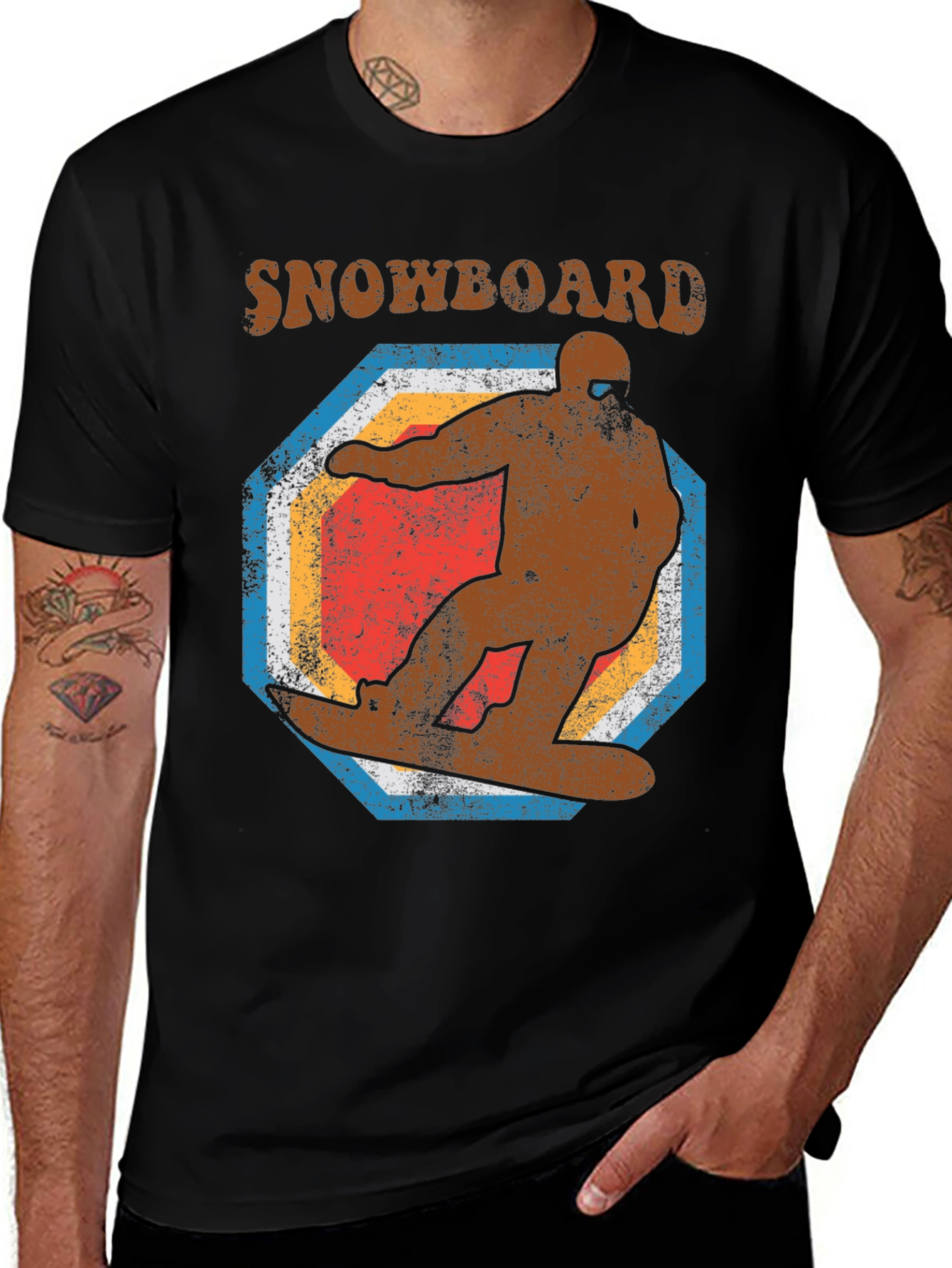 Variant 17 of Retro Snowboard Graphic Tee