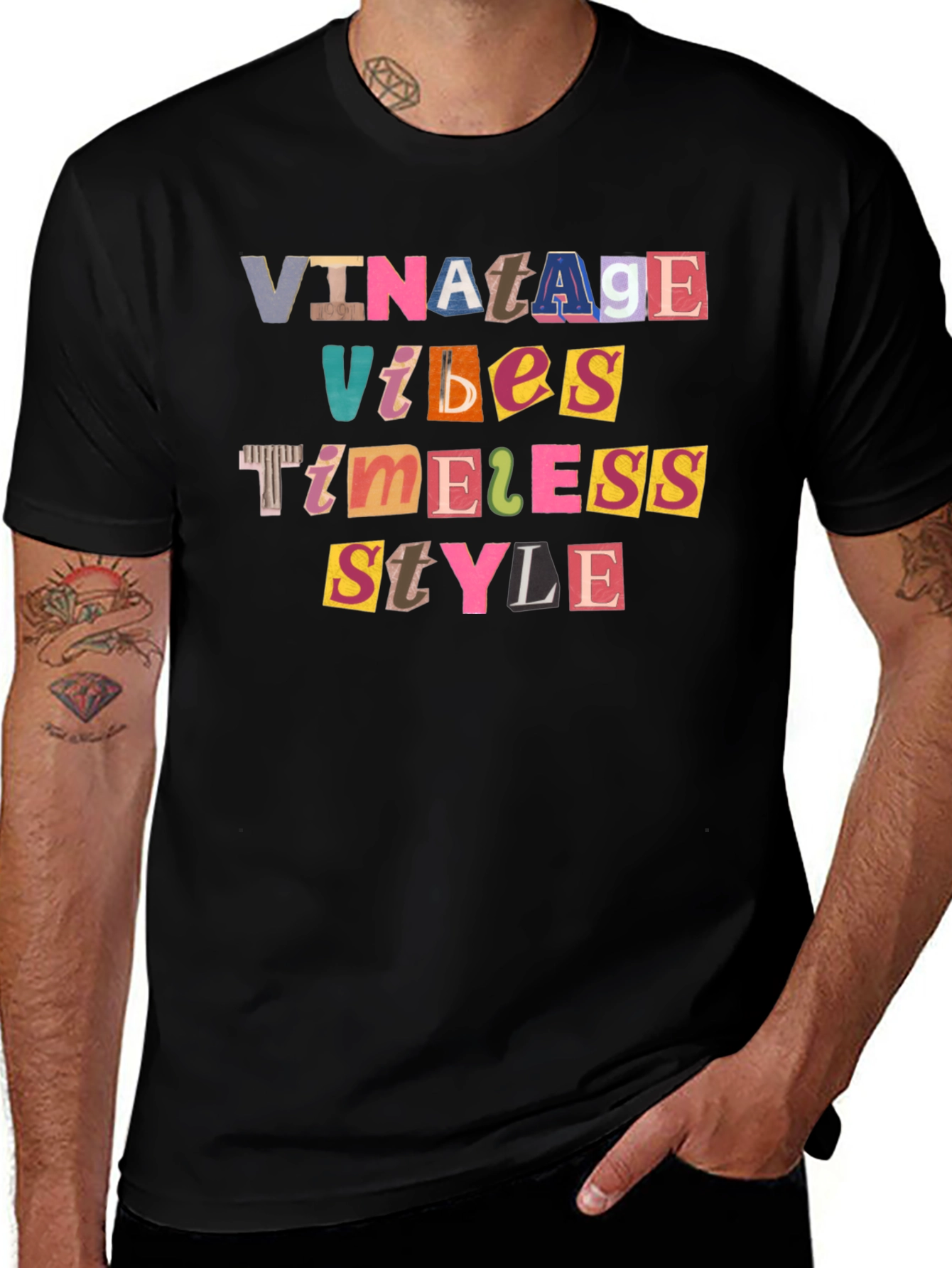 Variant 6 of Vintage Vibes Timeless Style Graphic Tee