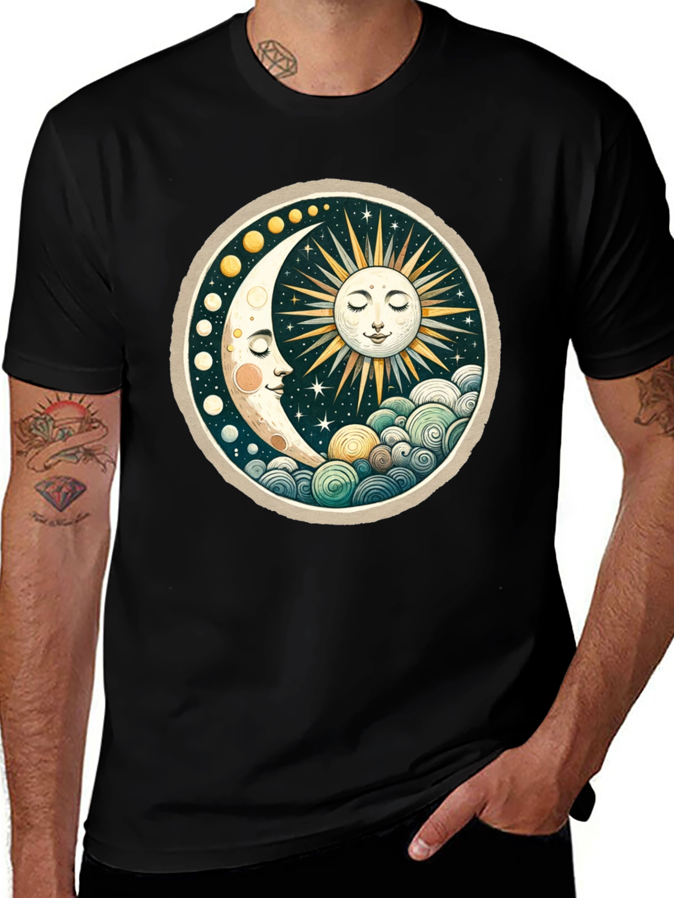 Variant 10 of Celestial Sun & Moon Graphic Tee