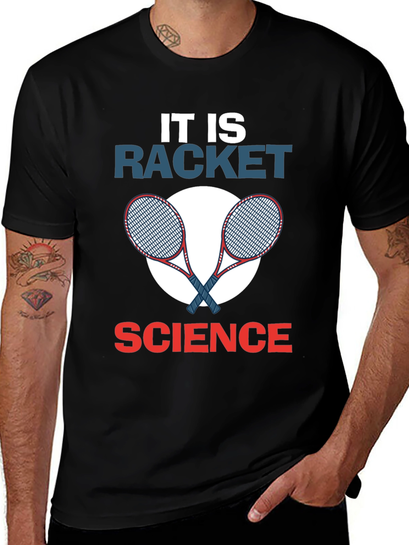 Variant 17 of Racket Science Graphic Tee - Tennis Lover Shirt