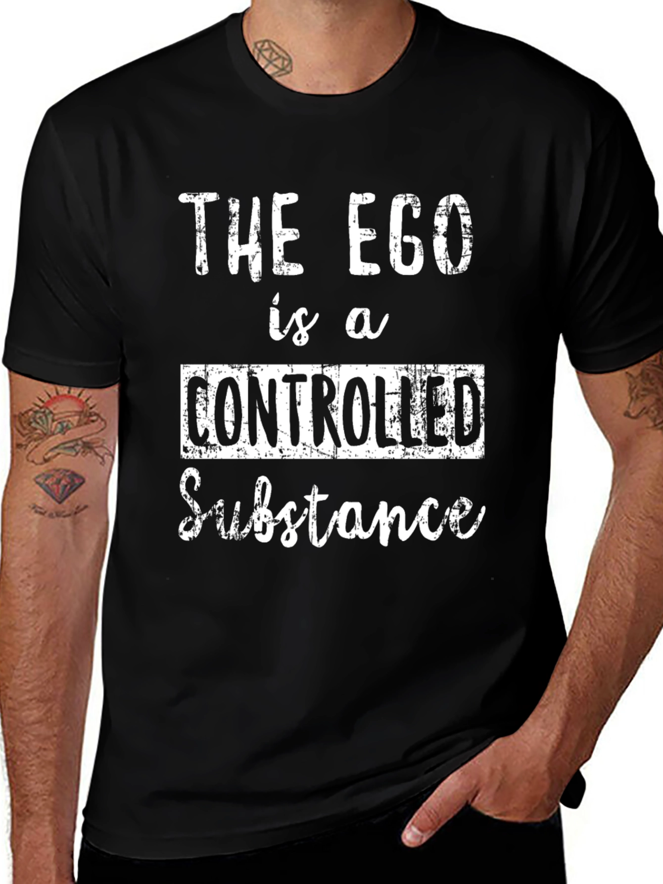 Variant 22 of The Ego is a Controlled Substance Black T-Shirt