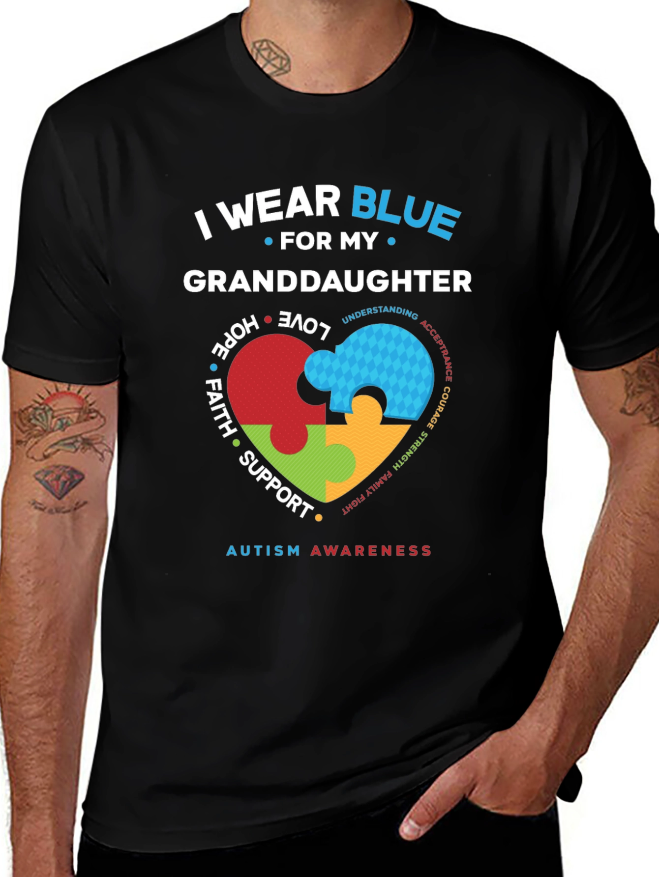 Variant 9 of Autism Awareness Granddaughter T-Shirt