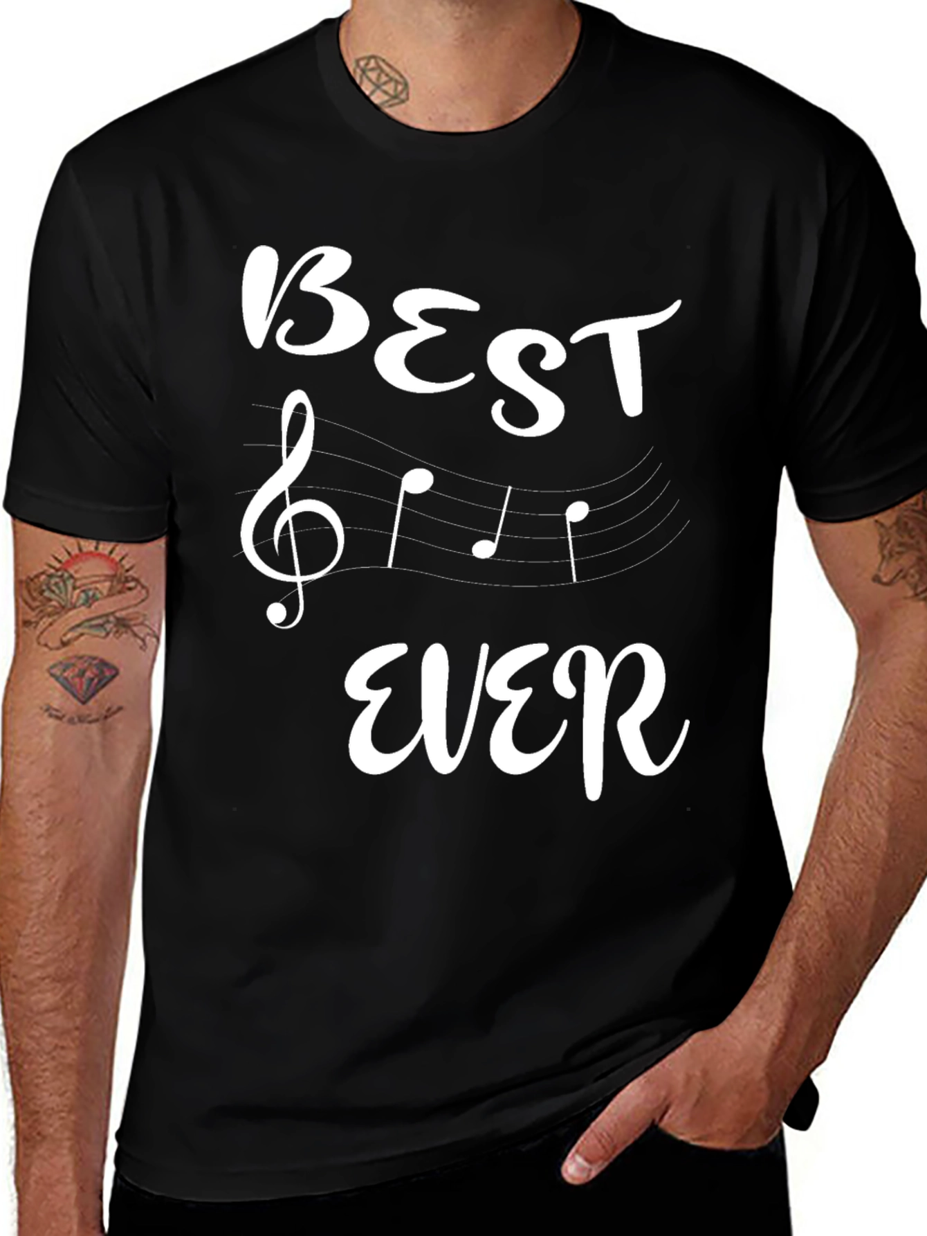 Best Ever Music Lover Black T-Shirt
