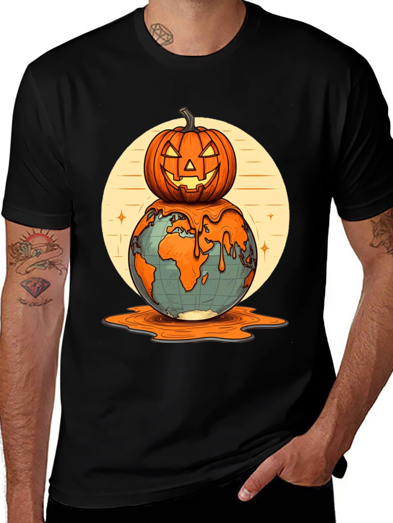 Melting Earth Pumpkin T-Shirt