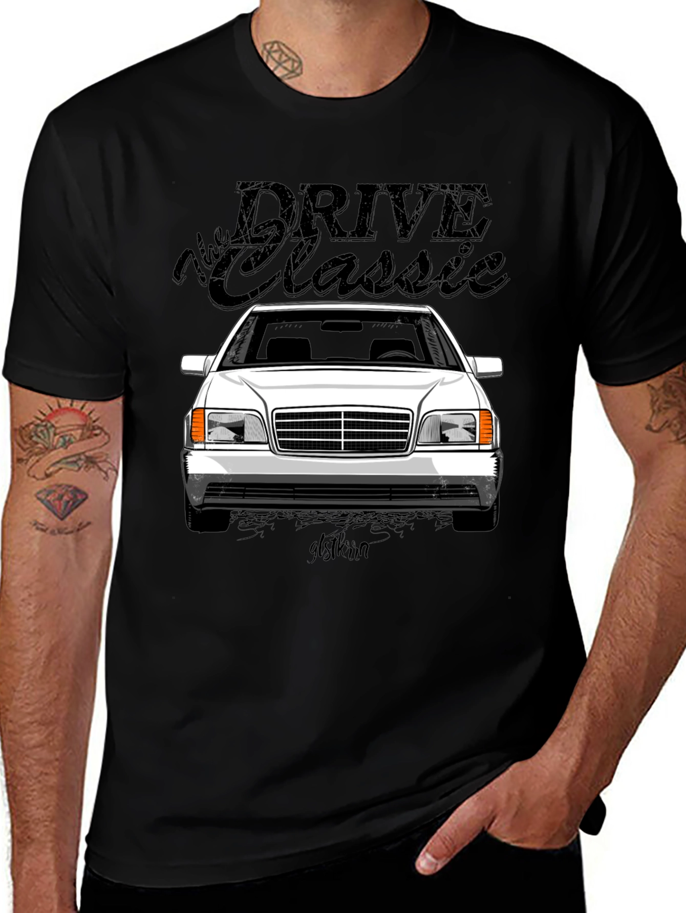 Variant 17 of Drive Classic Car Black T-Shirt