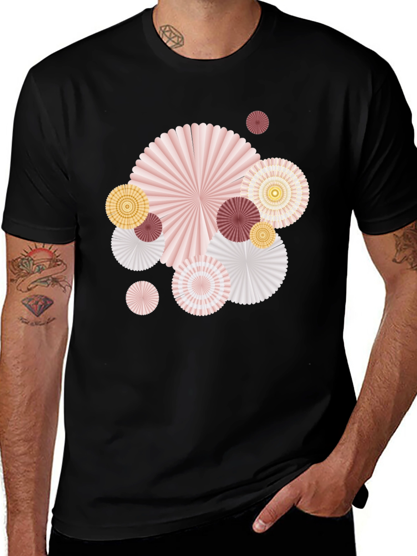 Variant 23 of Paper Fan Graphic Tee - Stylish Statement Shirt