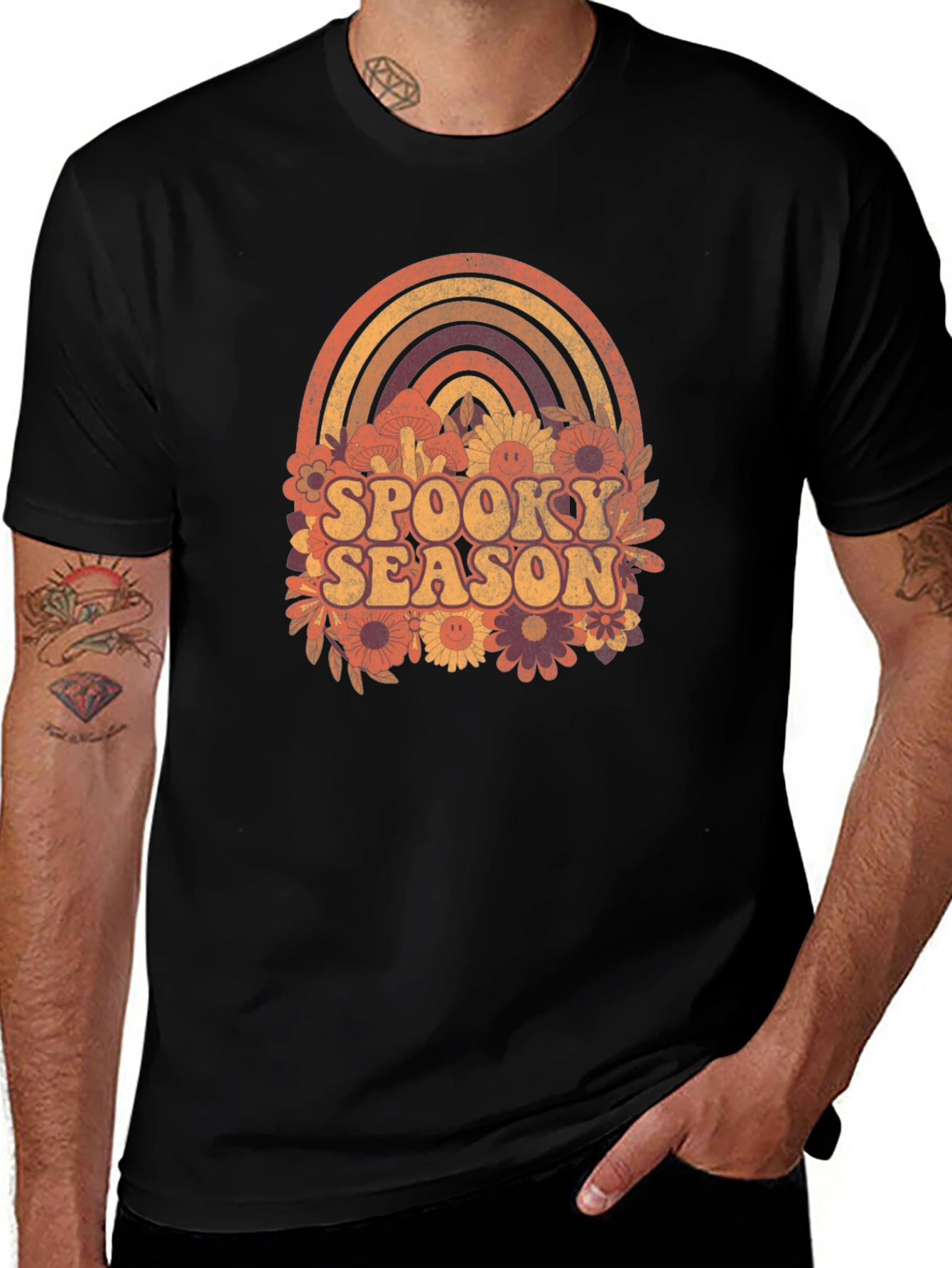 Spooky Season Rainbow Graphic Tee