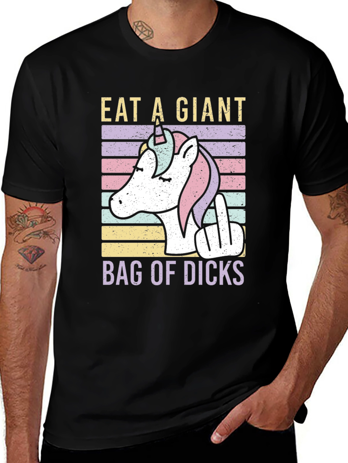 Variant 7 of Eat A Giant Bag Unicorn Graphic Tee
