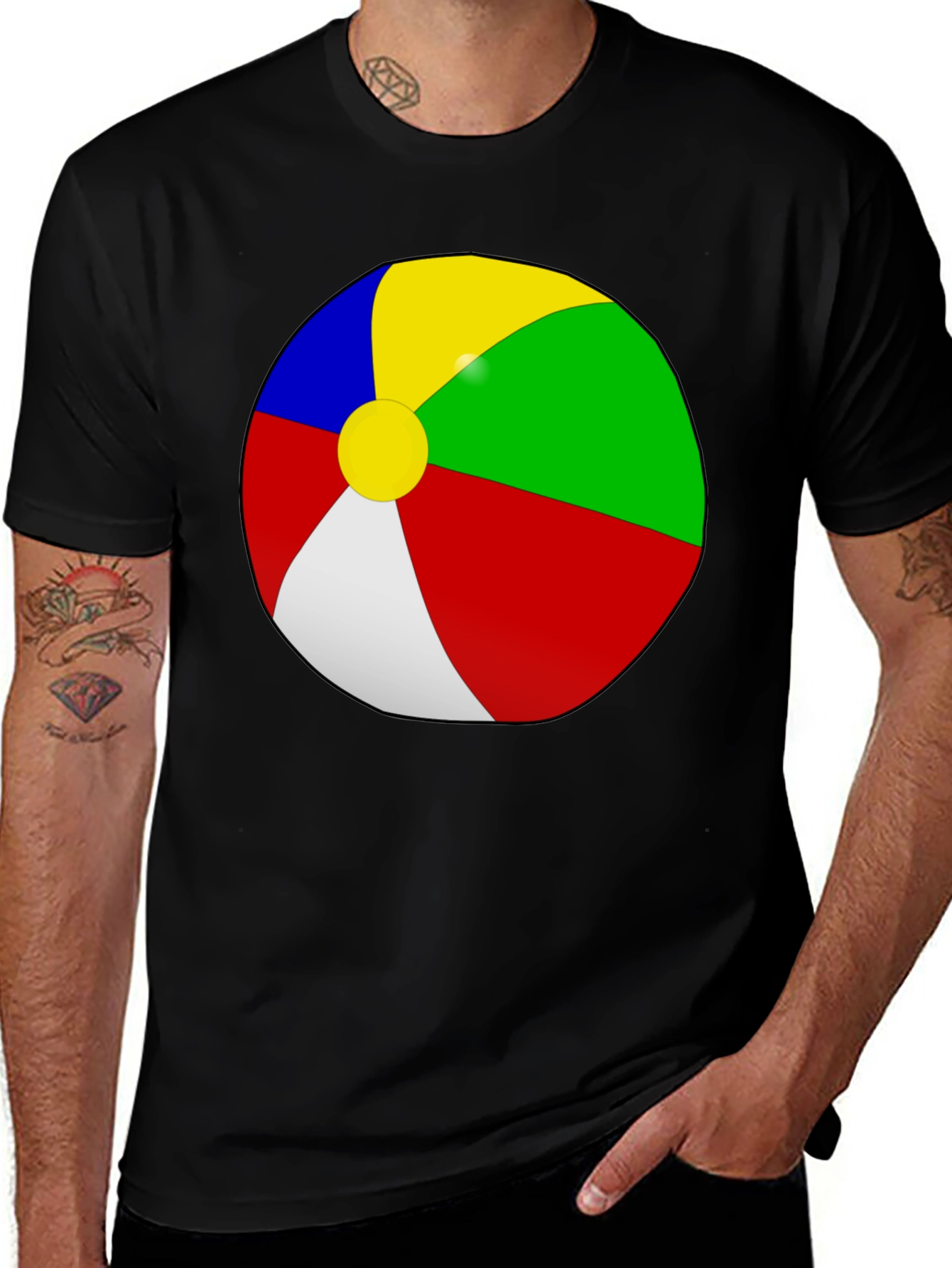 Variant 9 of Beach Ball Graphic Tee - Summer Fun