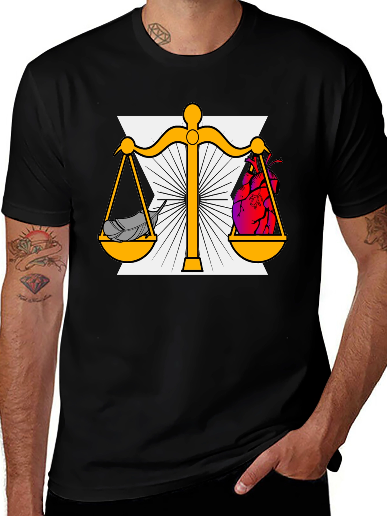 Variant 21 of Heart vs. Mind Balance Graphic T-Shirt
