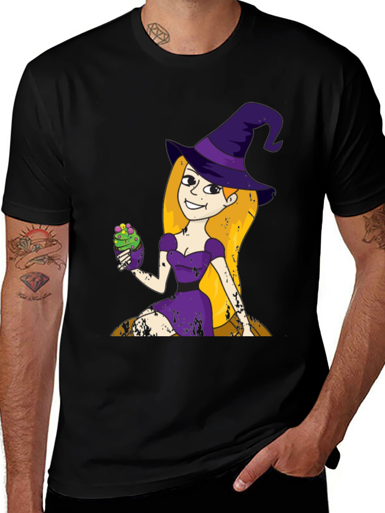 Variant 26 of Witch Cupcake T-Shirt - Fun Halloween Apparel