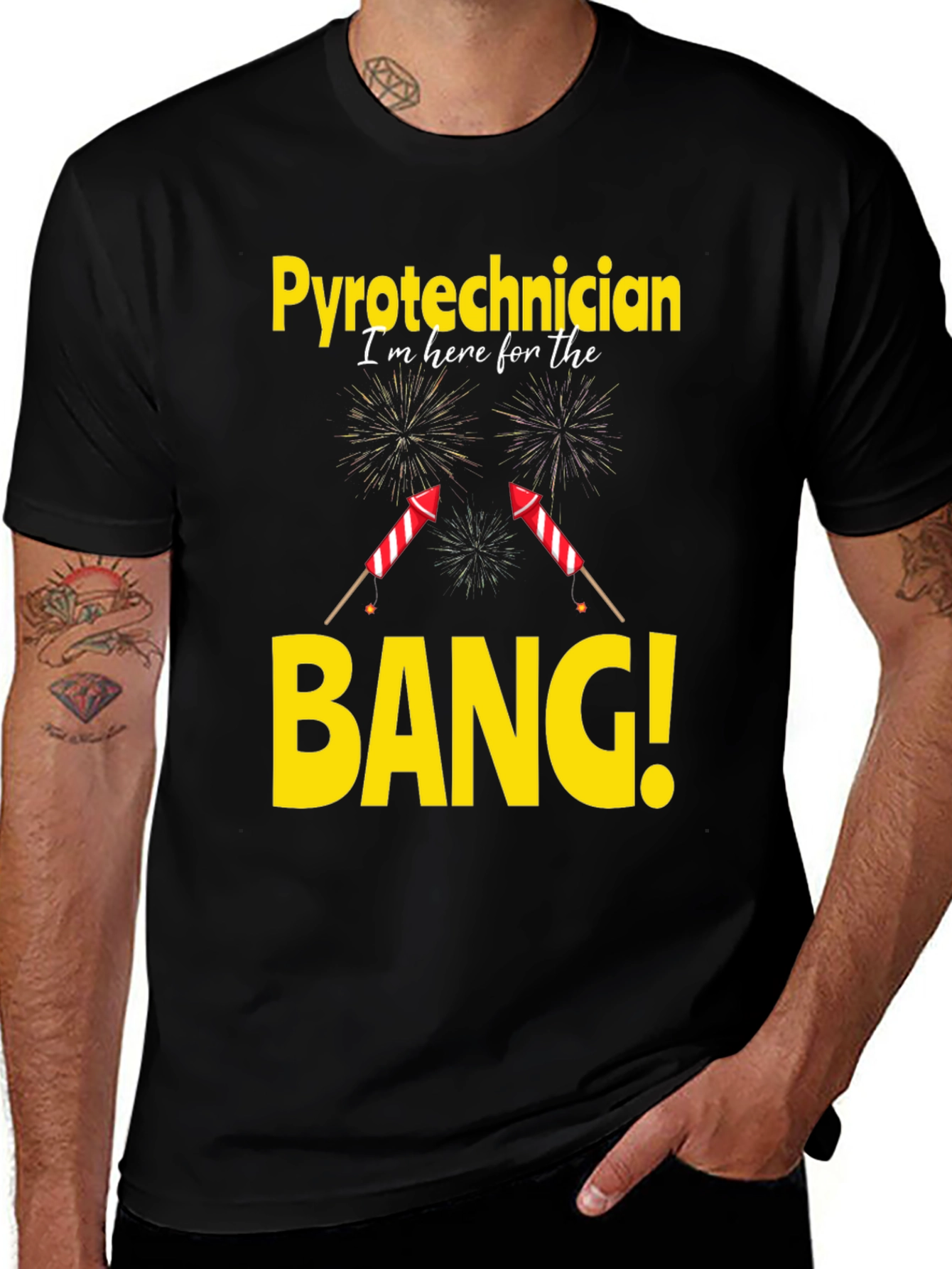 Variant 4 of Pyrotechnician T-Shirt - I'm Here For The Bang!