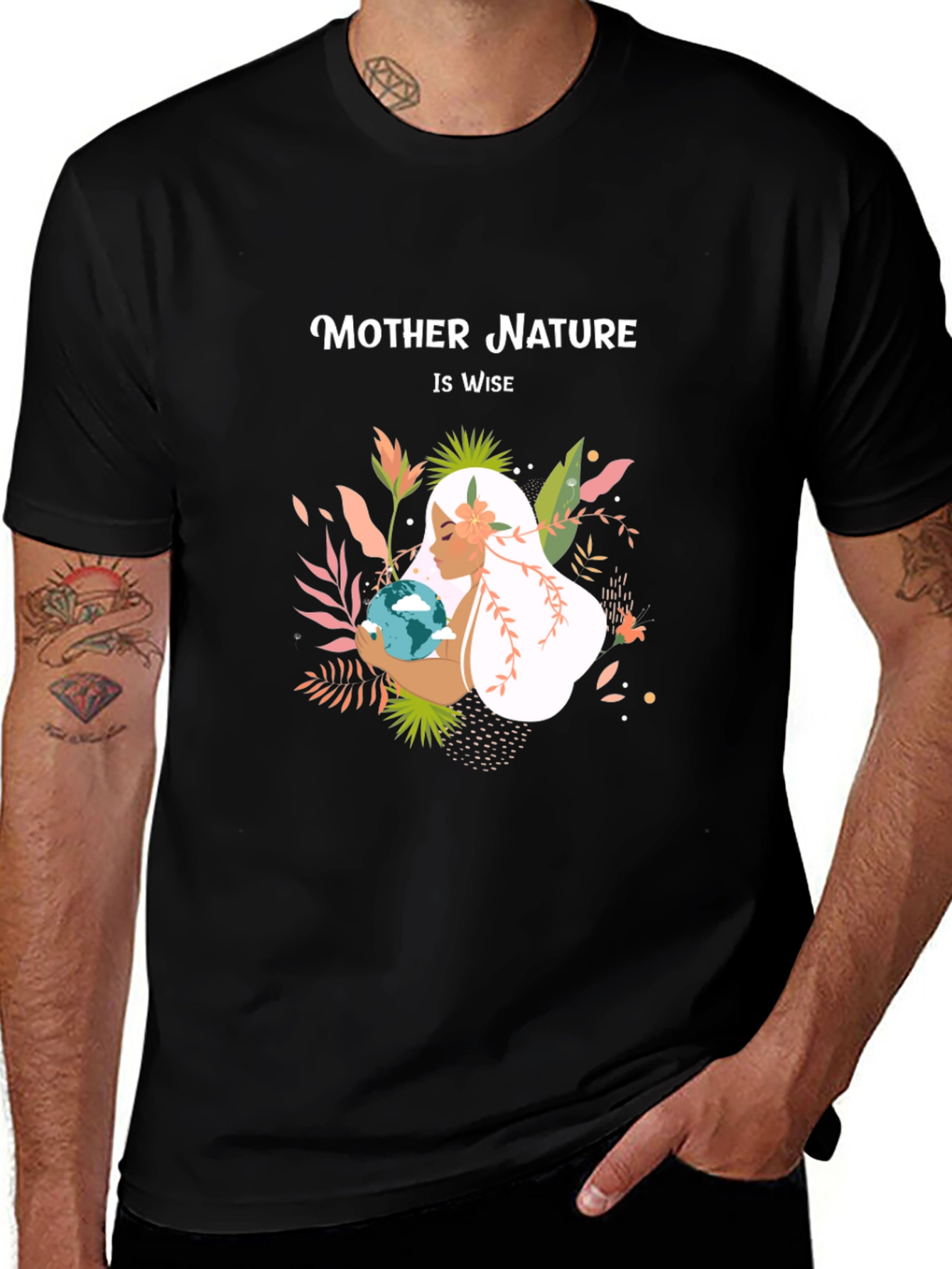 Mother Nature Graphic Tee - Earth Day T-Shirt