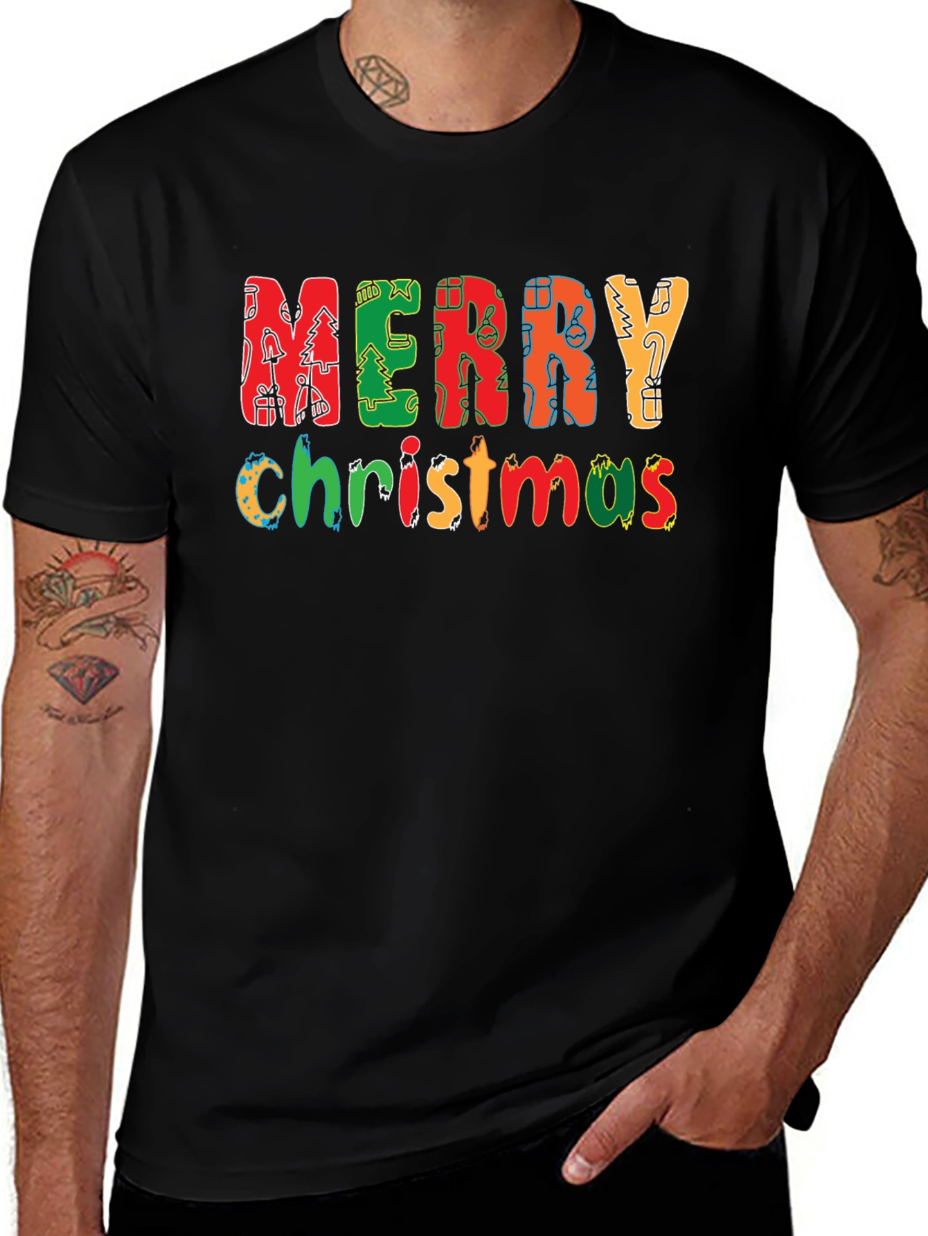 Merry Christmas Graphic Tee Holiday Shirt