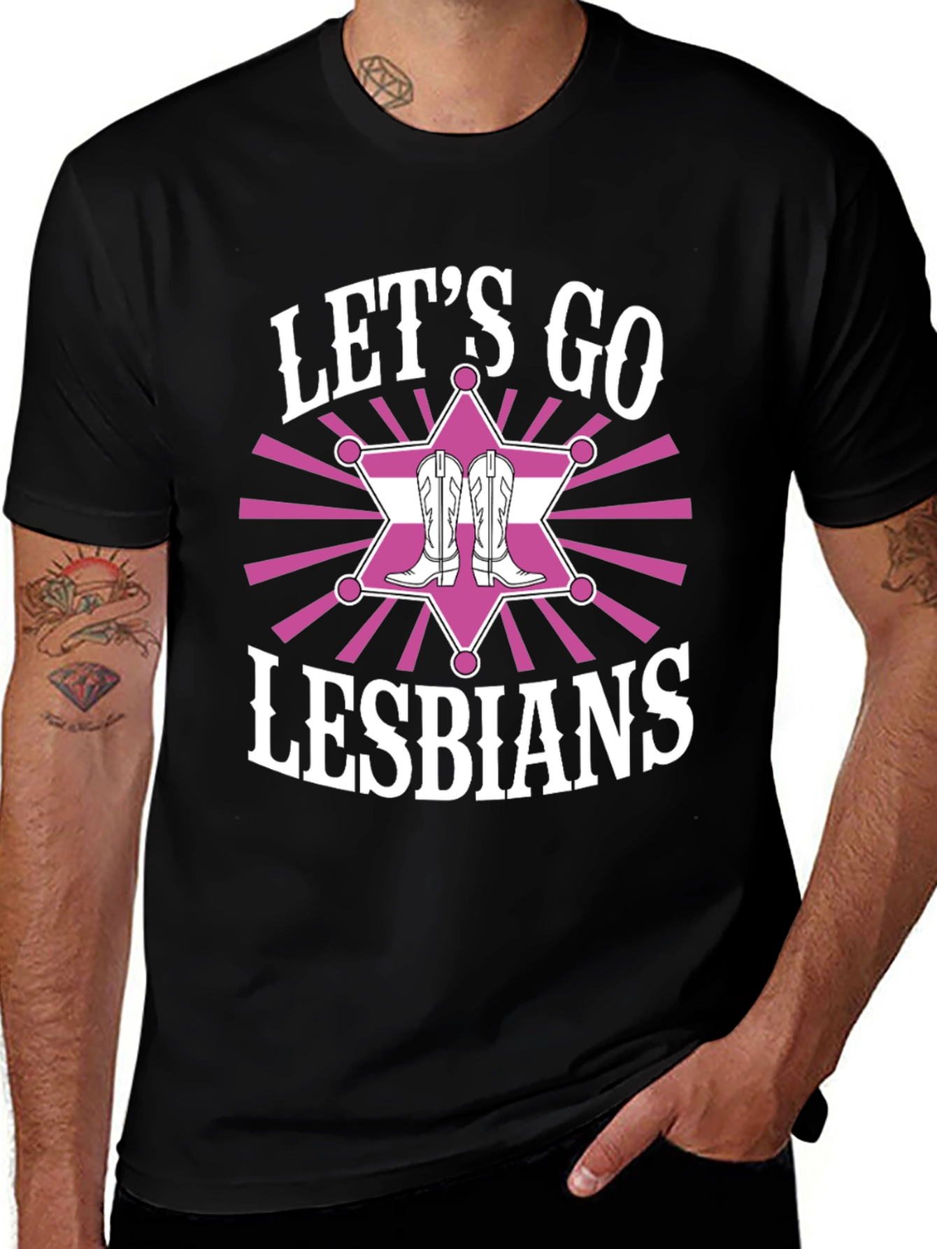 Variant 23 of Let's Go Lesbians Graphic Tee