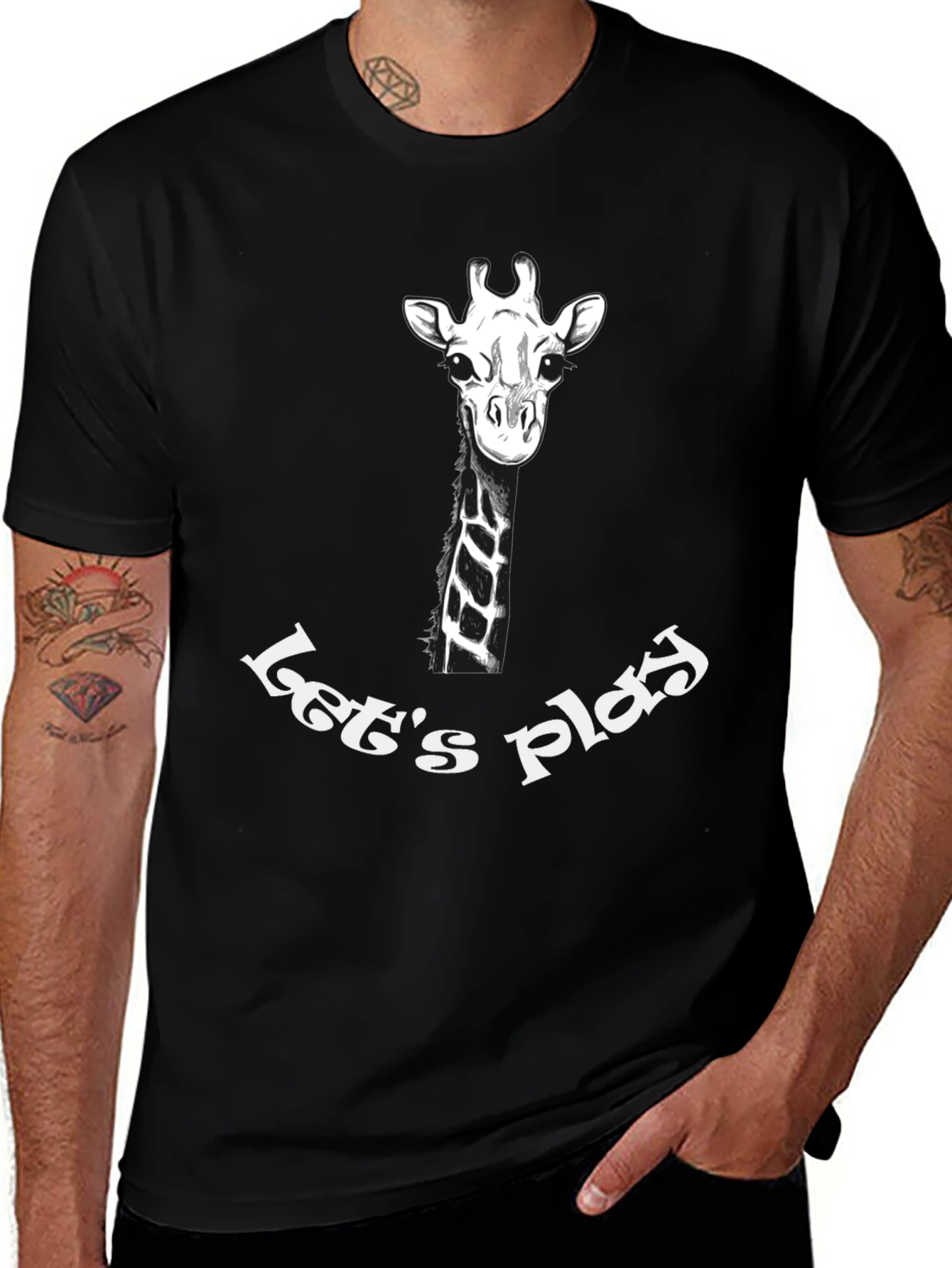 Variant 26 of Giraffe Let's Play Graphic T-Shirt