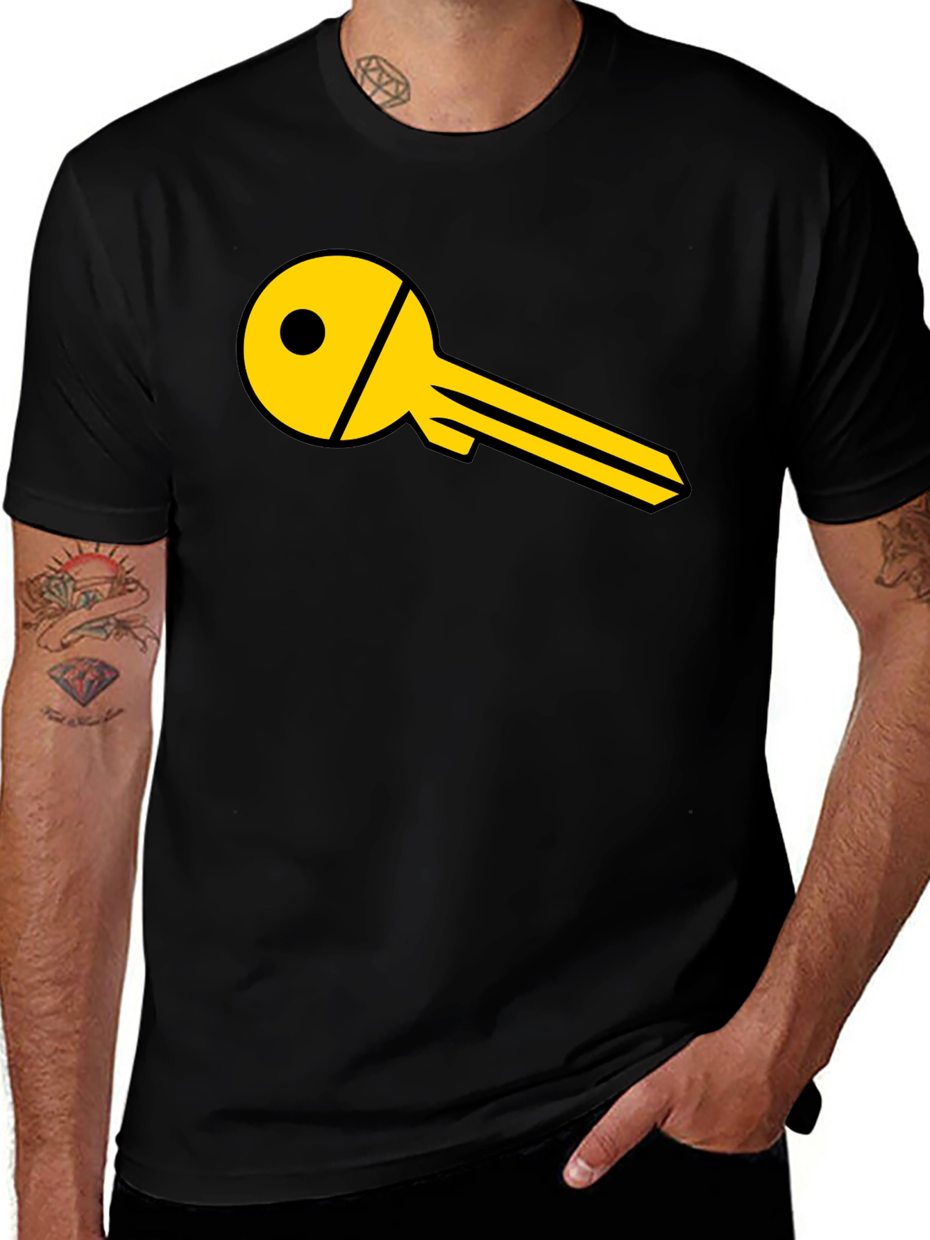 Variant 4 of Key Graphic Black T-Shirt