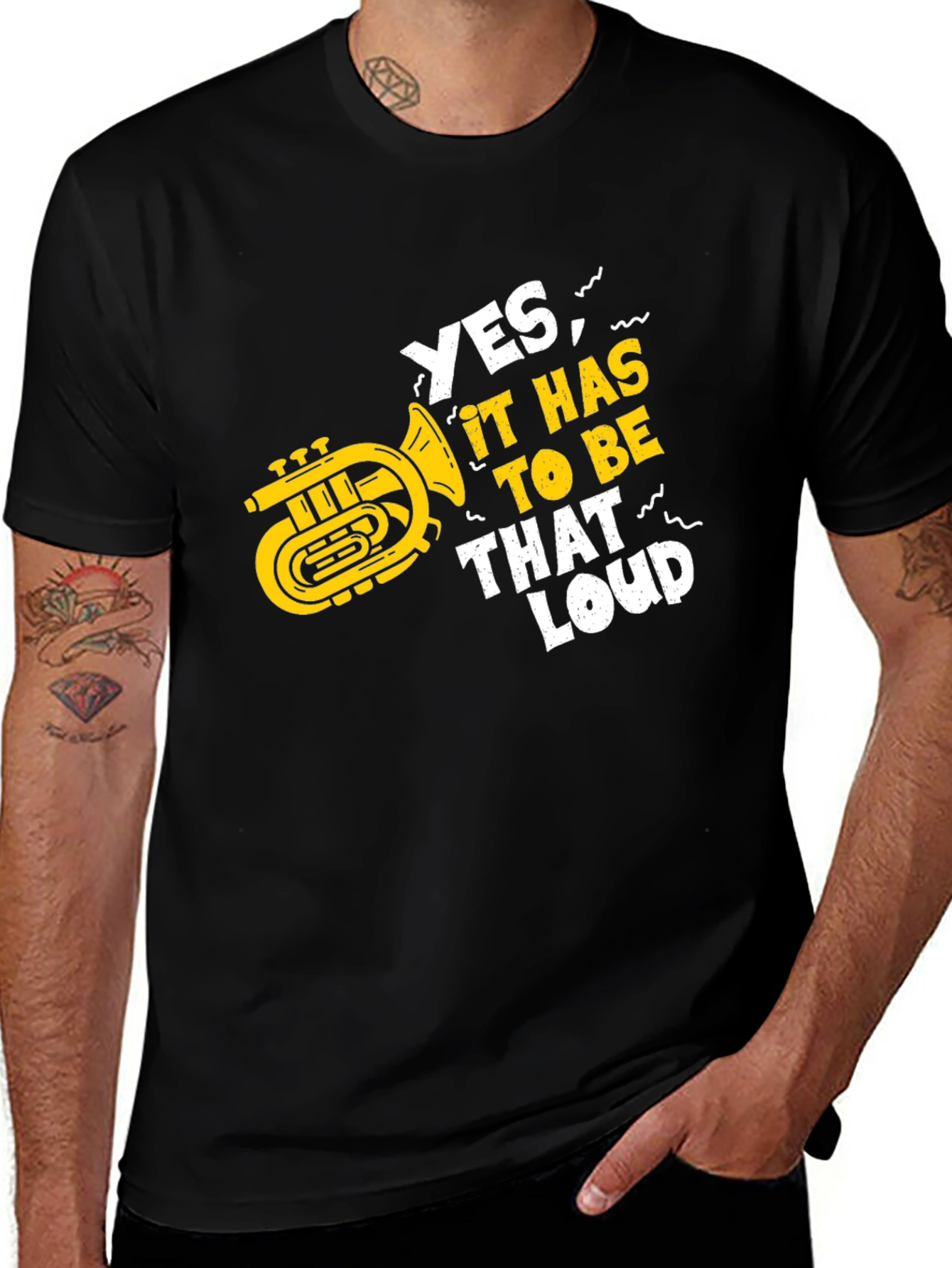 Variant 9 of Funny Musician T-Shirt - Yes, It Has To Be That Loud!