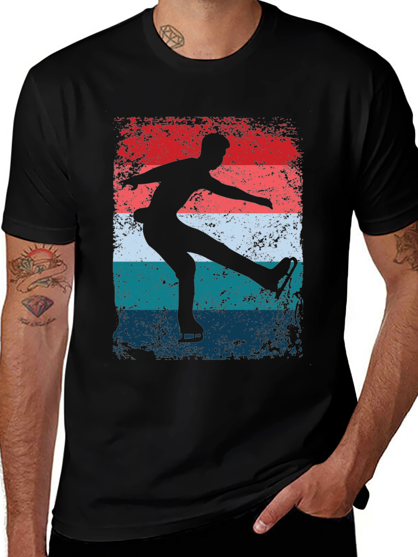 Variant 22 of Retro Ice Skater T-Shirt - Vintage Style Skating Tee