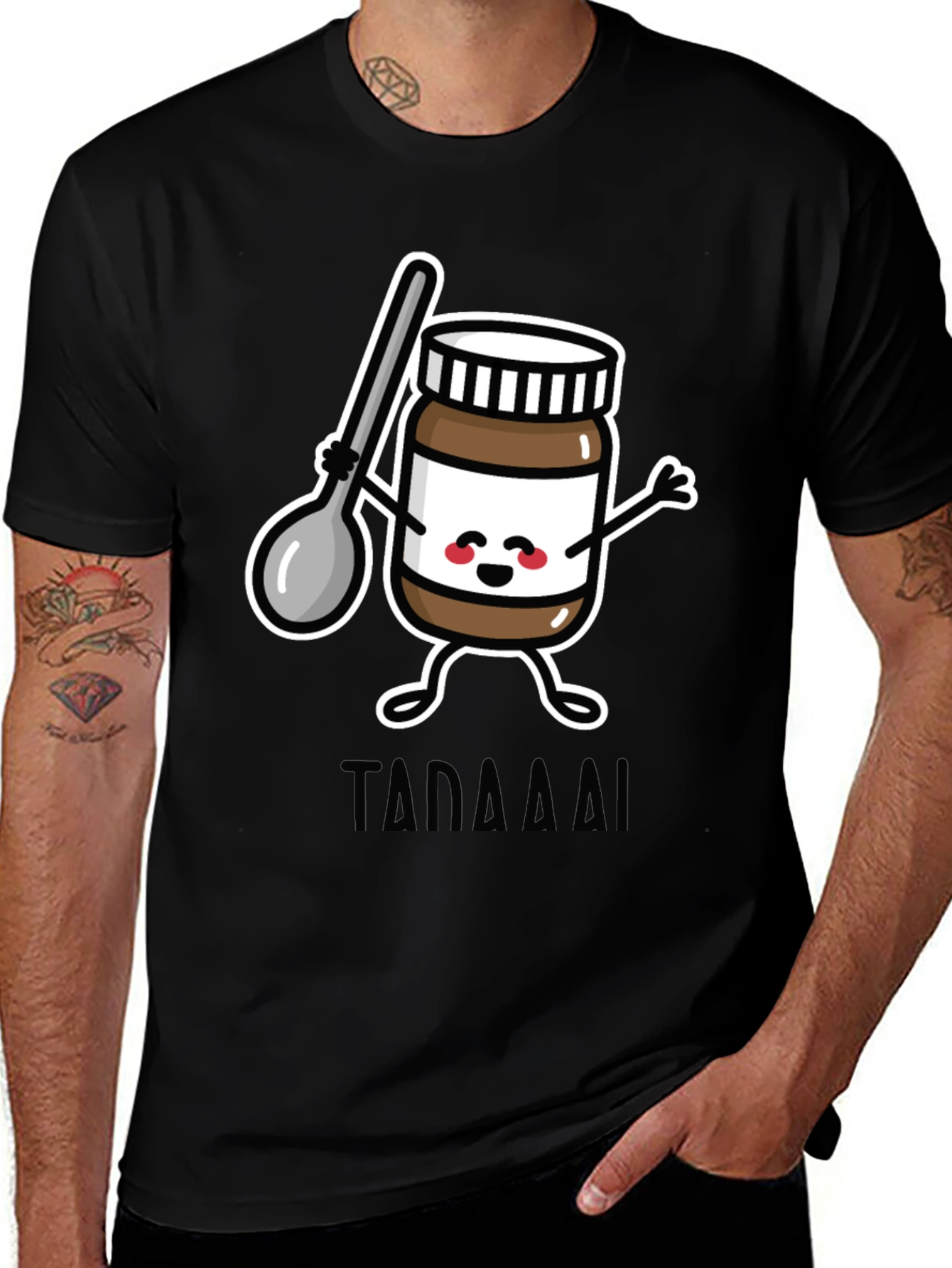 Variant 24 of Nutella Cartoon Black T-Shirt