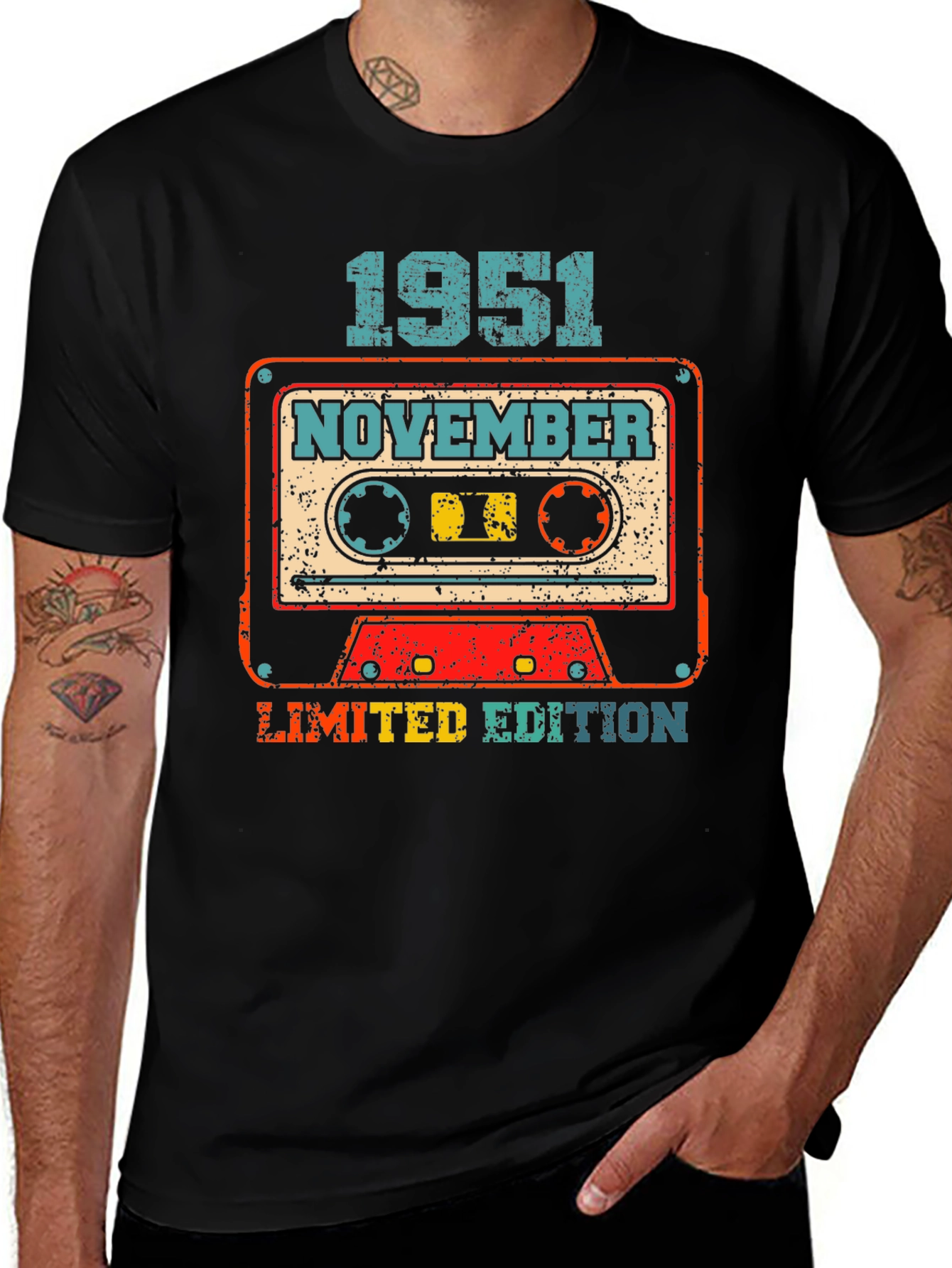 Retro November 1951 Limited Edition Cassette Tape T-Shirt