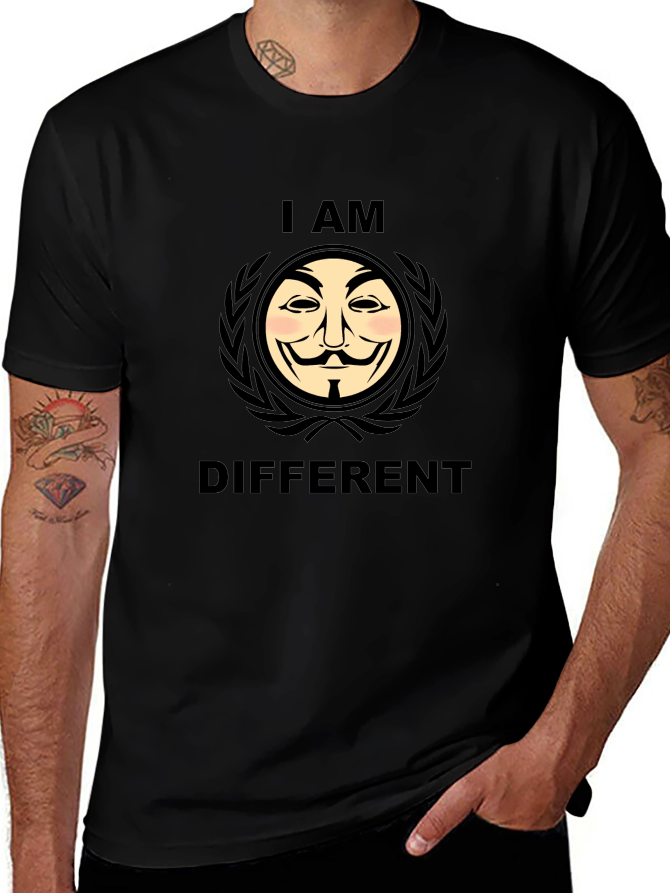 I AM DIFFERENT T-Shirt - Anonymous Mask Design