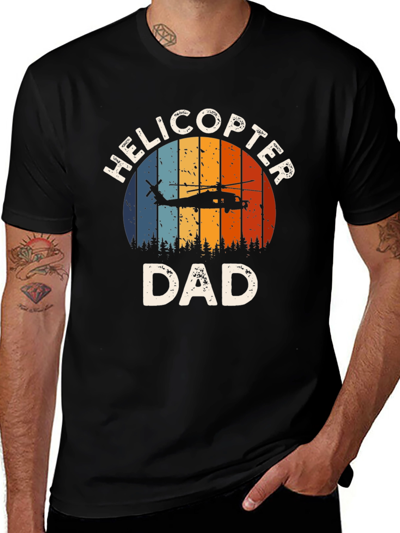 Variant 3 of Helicopter Dad T-Shirt - Vintage Style