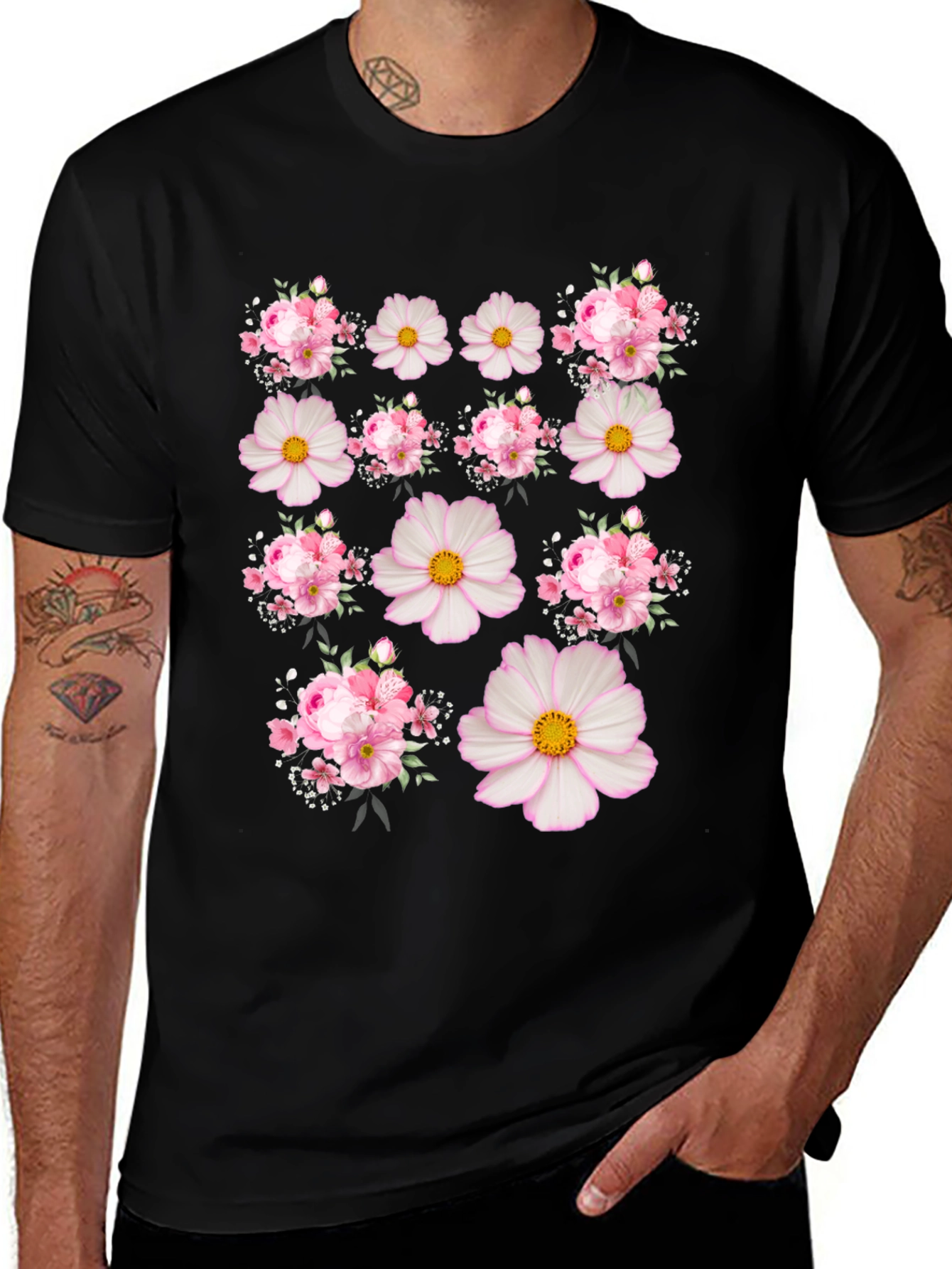 Variant 11 of Floral Print Crew Neck T-Shirt