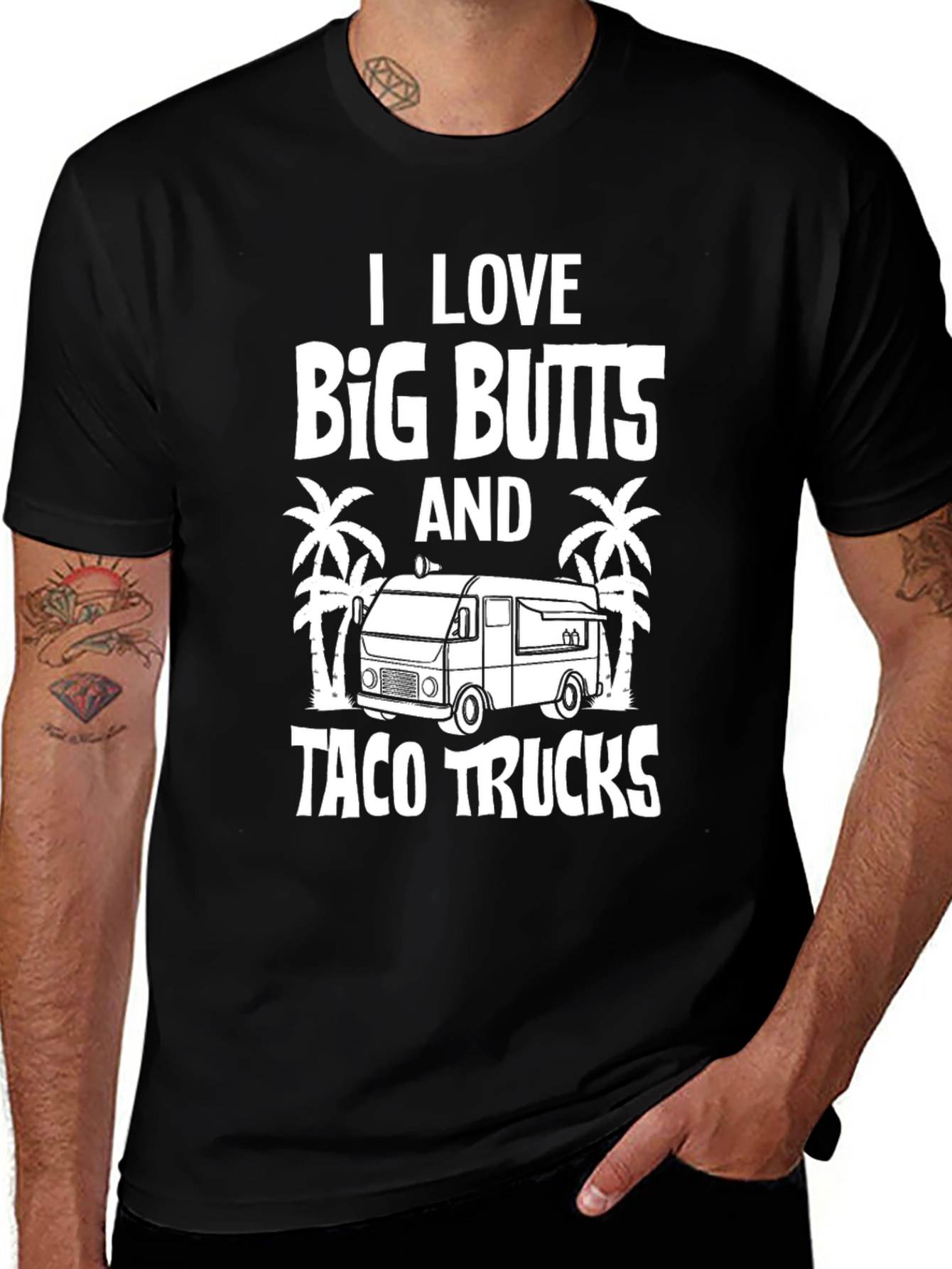 Variant 16 of I Love Big Butts and Taco Trucks Graphic T-Shirt