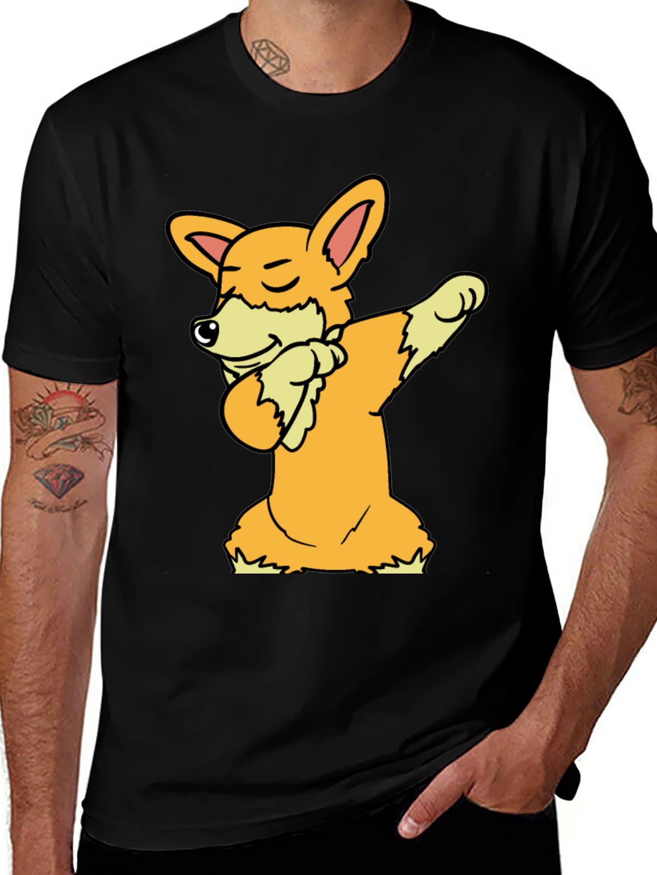 Variant 10 of Dabbing Corgi Graphic Tee