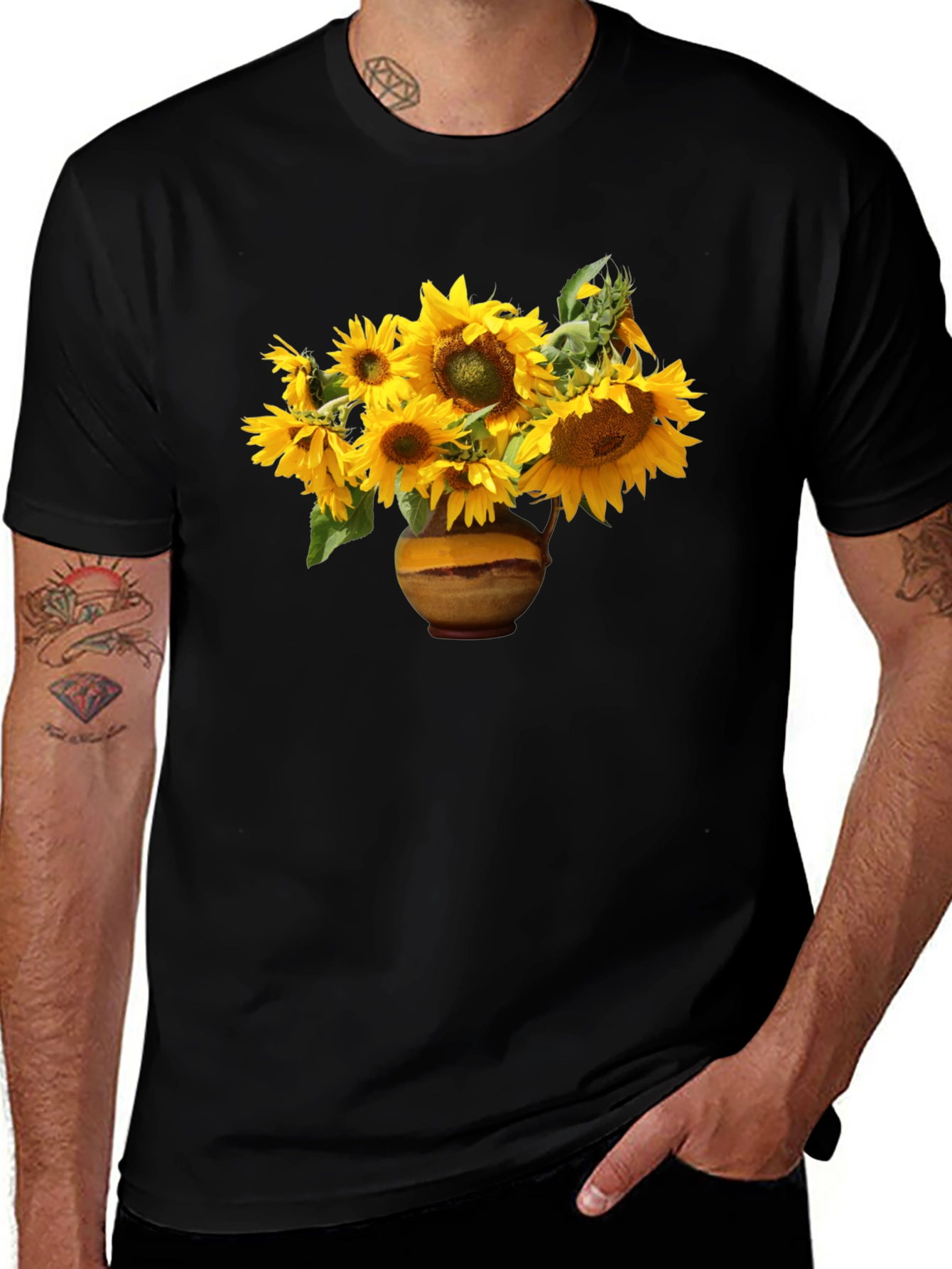 Variant 28 of Sunflower T-Shirt - Van Gogh Style
