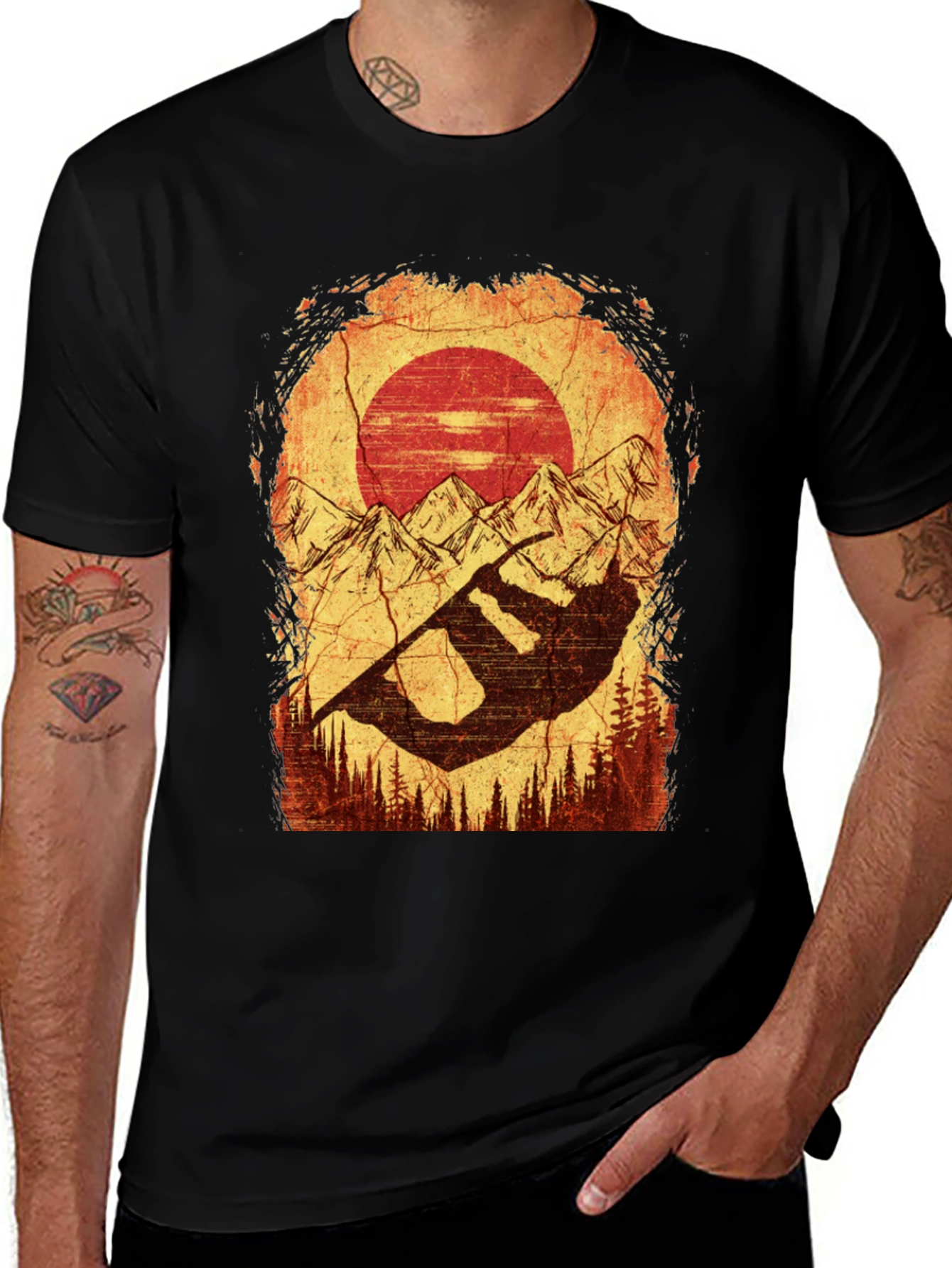 Variant 8 of Mountain Sunset T-Shirt - Adventure Ready