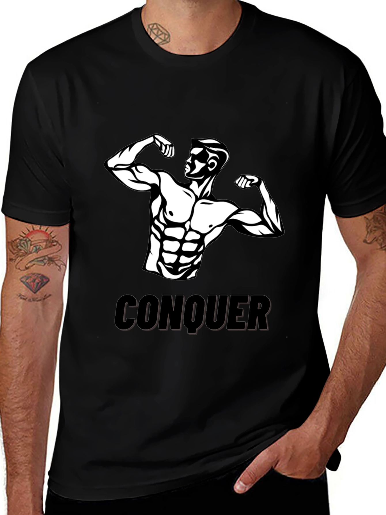 Variant 29 of Conquer Graphic Print Men's T-Shirt