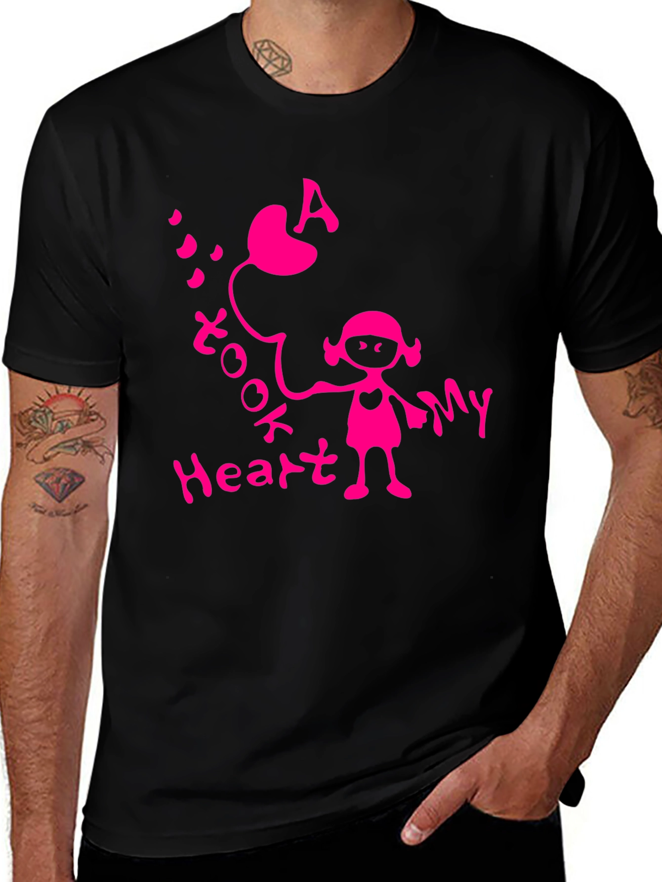 Variant 13 of Cute Cartoon Heart Thief T-Shirt