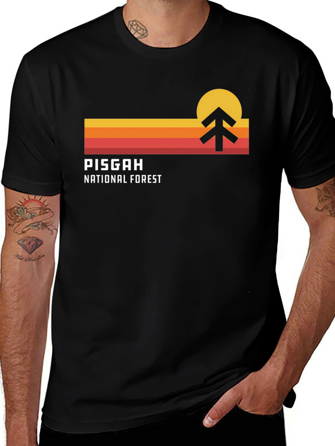 Variant 27 of Pisgah National Forest Retro T-Shirt