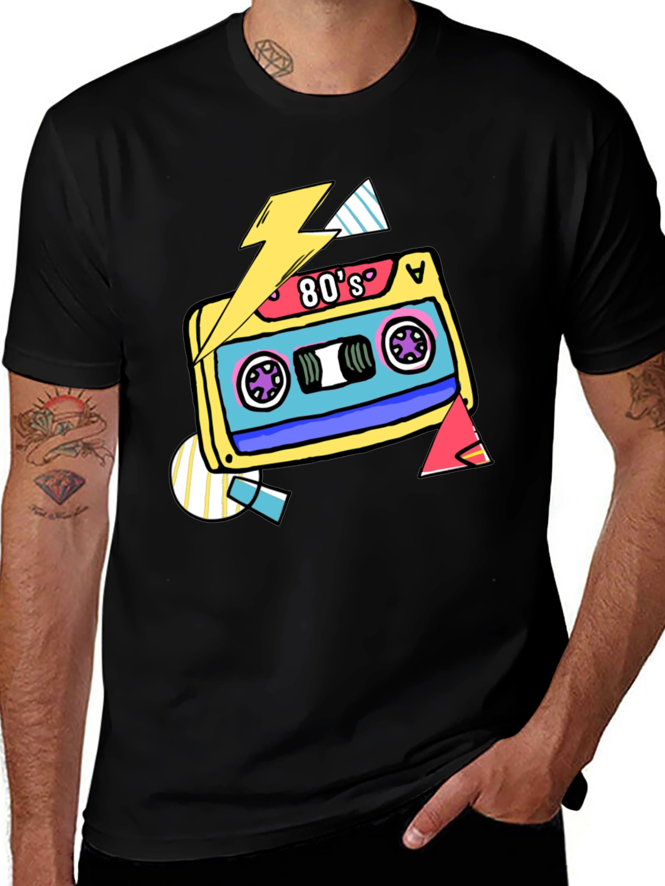Variant 10 of 80's Cassette Tape Graphic T-Shirt - Retro Style
