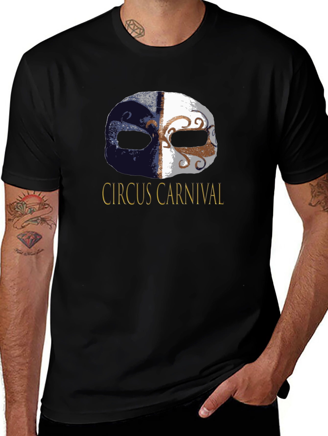 Variant 26 of Circus Carnival Mask Graphic T-Shirt