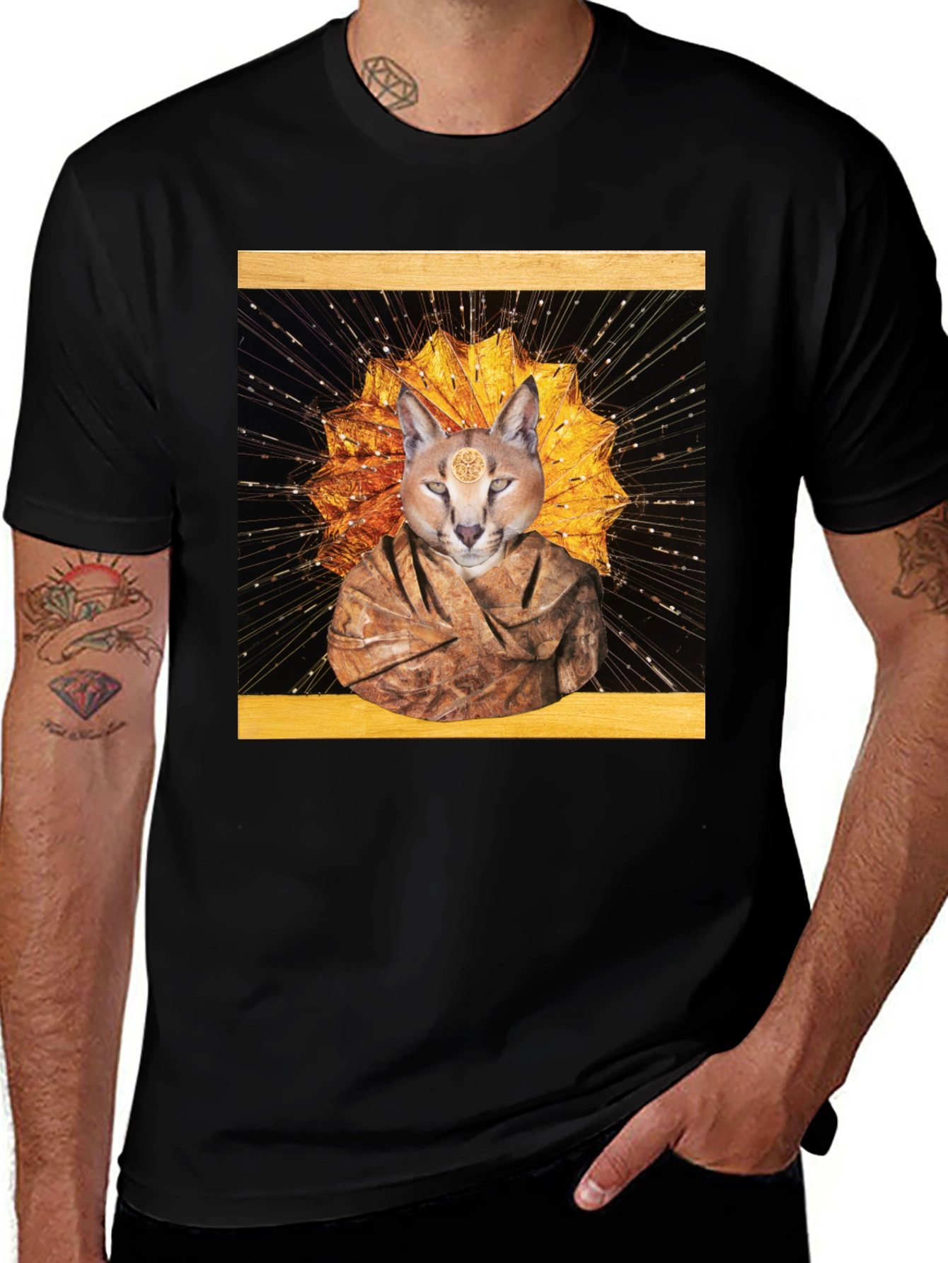 Variant 23 of Mystic Feline T-Shirt - Unique Graphic Tee