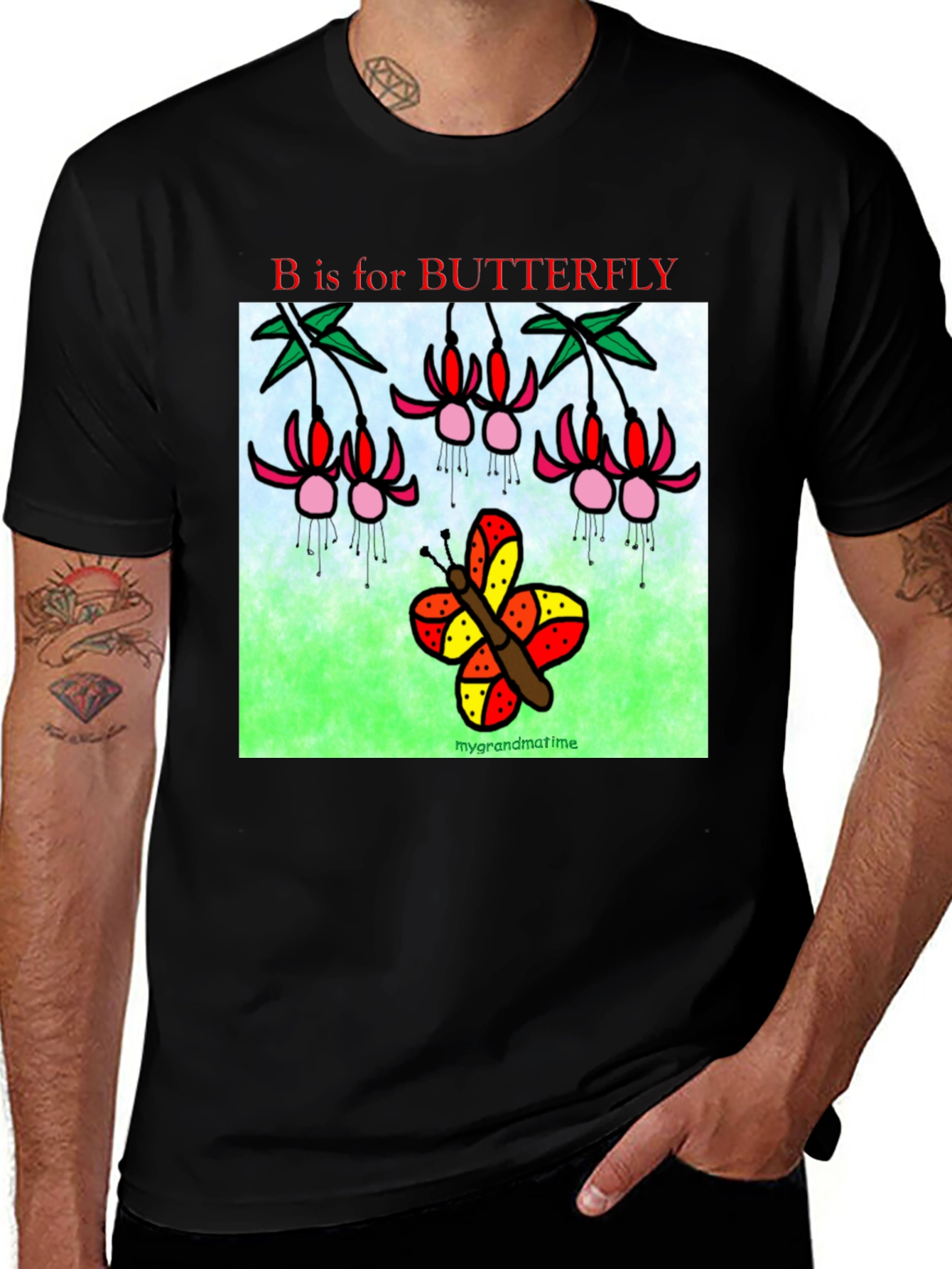 Variant 13 of B is for Butterfly Graphic T-Shirt